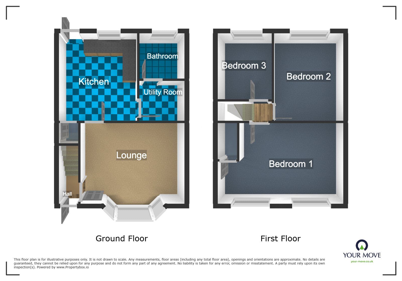 Floorplan of 3 bedroom Mid Terrace House to rent, Shrubbery Avenue, Tipton, West Midlands, DY4