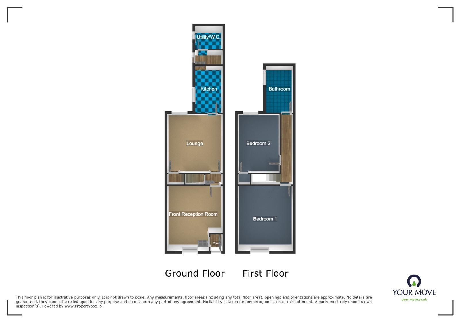 Floorplan of 2 bedroom Mid Terrace House to rent, Dudley Road, Tipton, West Midlands, DY4
