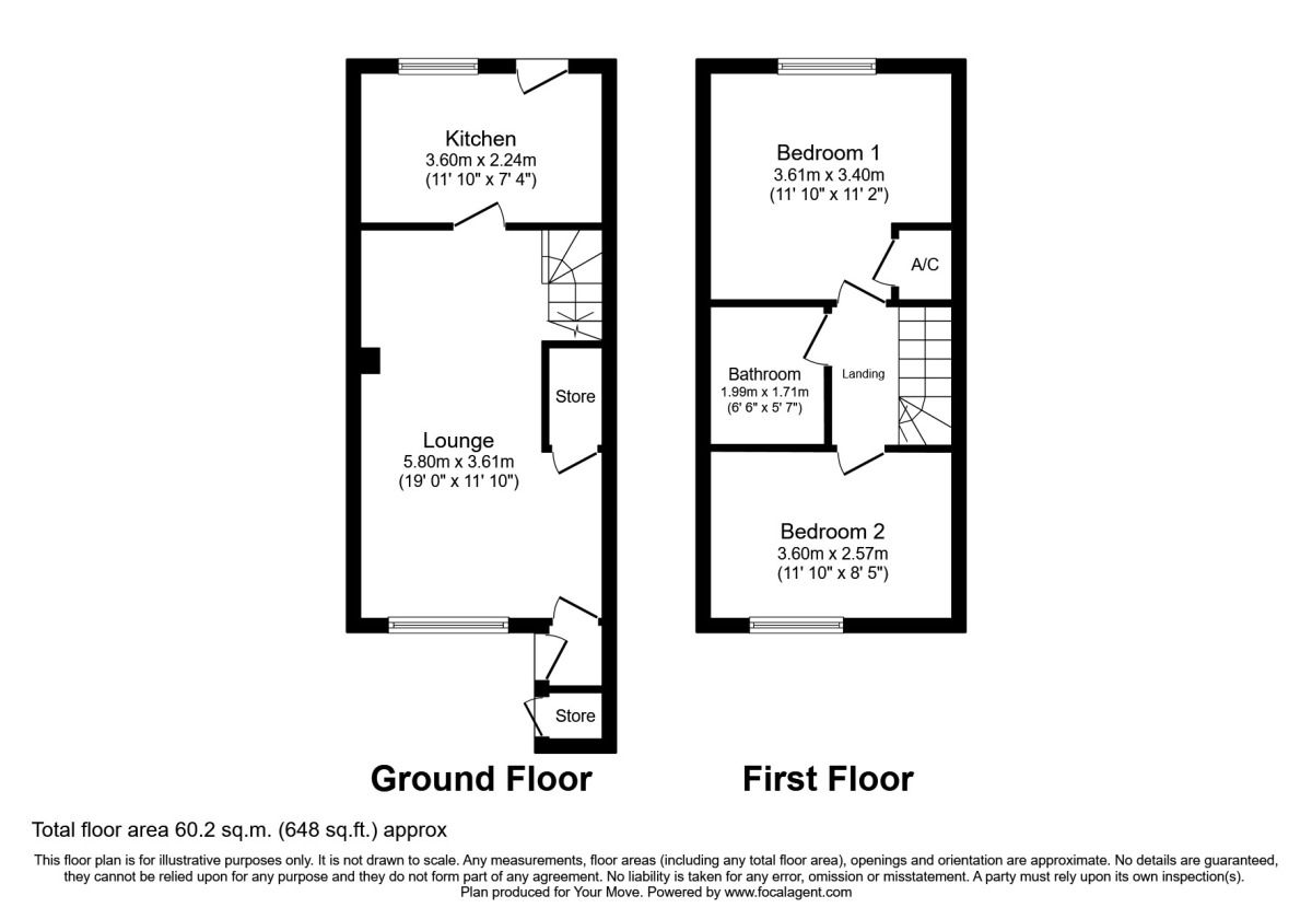Floorplan of 2 bedroom Semi Detached House to rent, Carnegie Avenue, Tipton, West Midlands, DY4