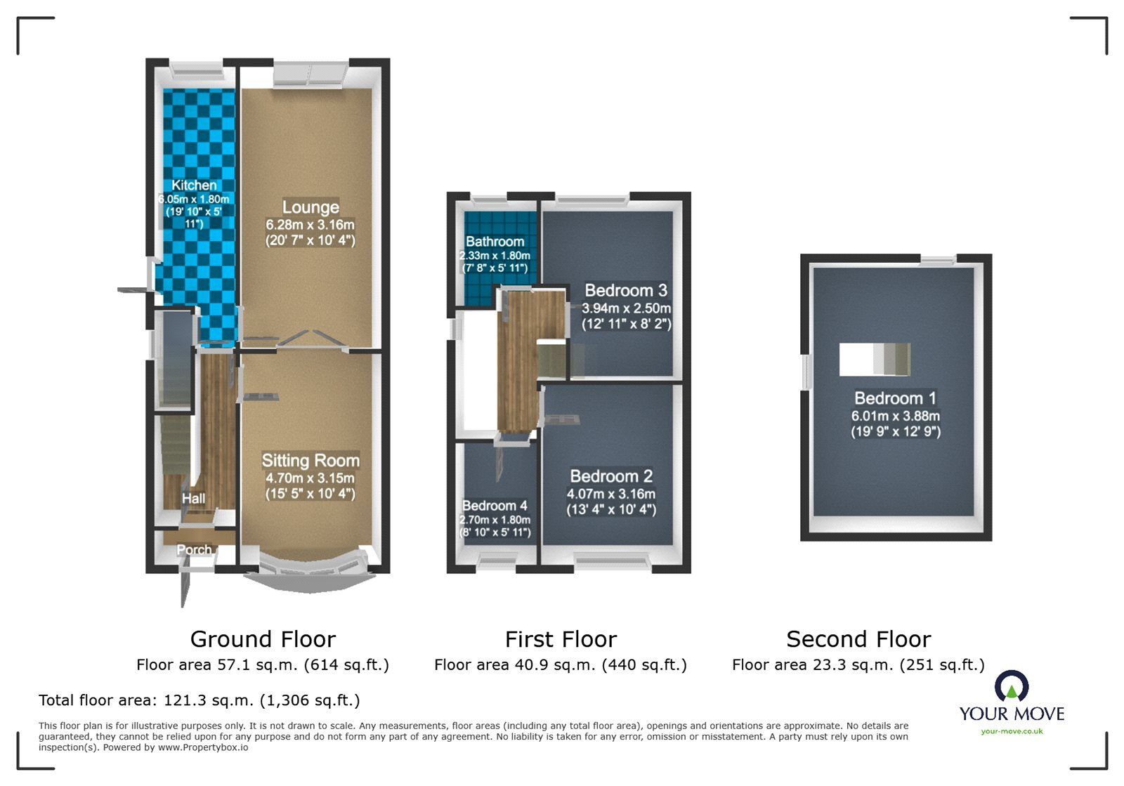 Floorplan of 4 bedroom Semi Detached House to rent, Bagnall Street, Ocker Hill, West Midlands, DY4