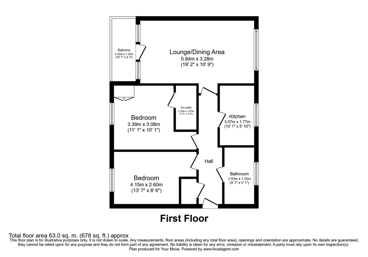 Floorplan of 2 bedroom  Flat to rent, Living Well Street, West Bromwich, West Midlands, B70