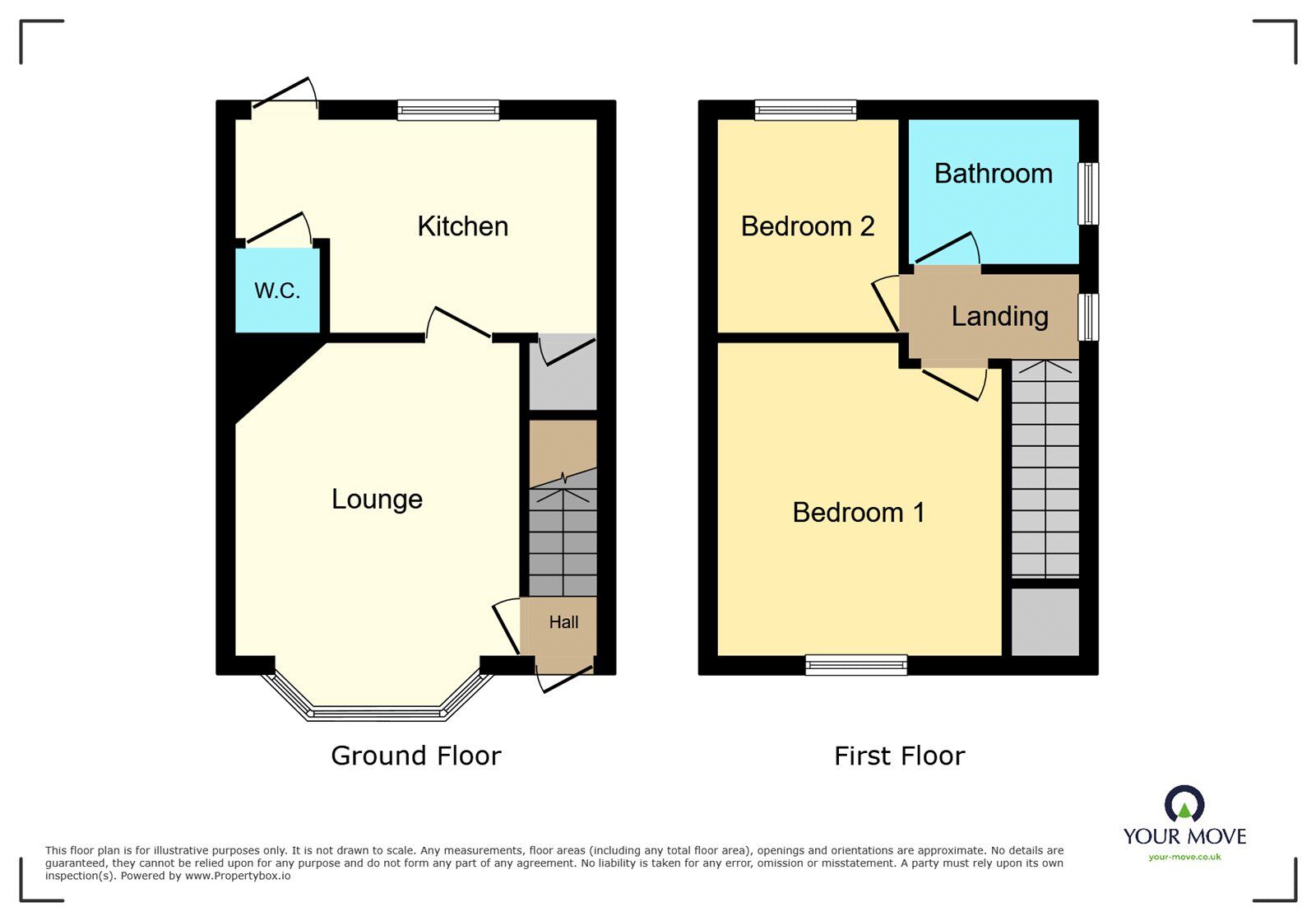 Floorplan of 2 bedroom Semi Detached House to rent, Laurel Road, Dudley, West Midlands, DY1