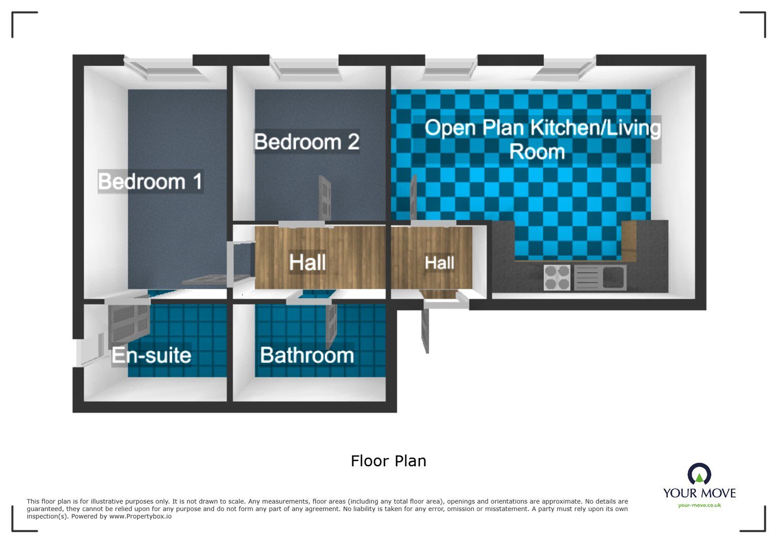 Floorplan of 2 bedroom Flat to rent, Thorns Road, Brierley Hill, West Midlands, DY5