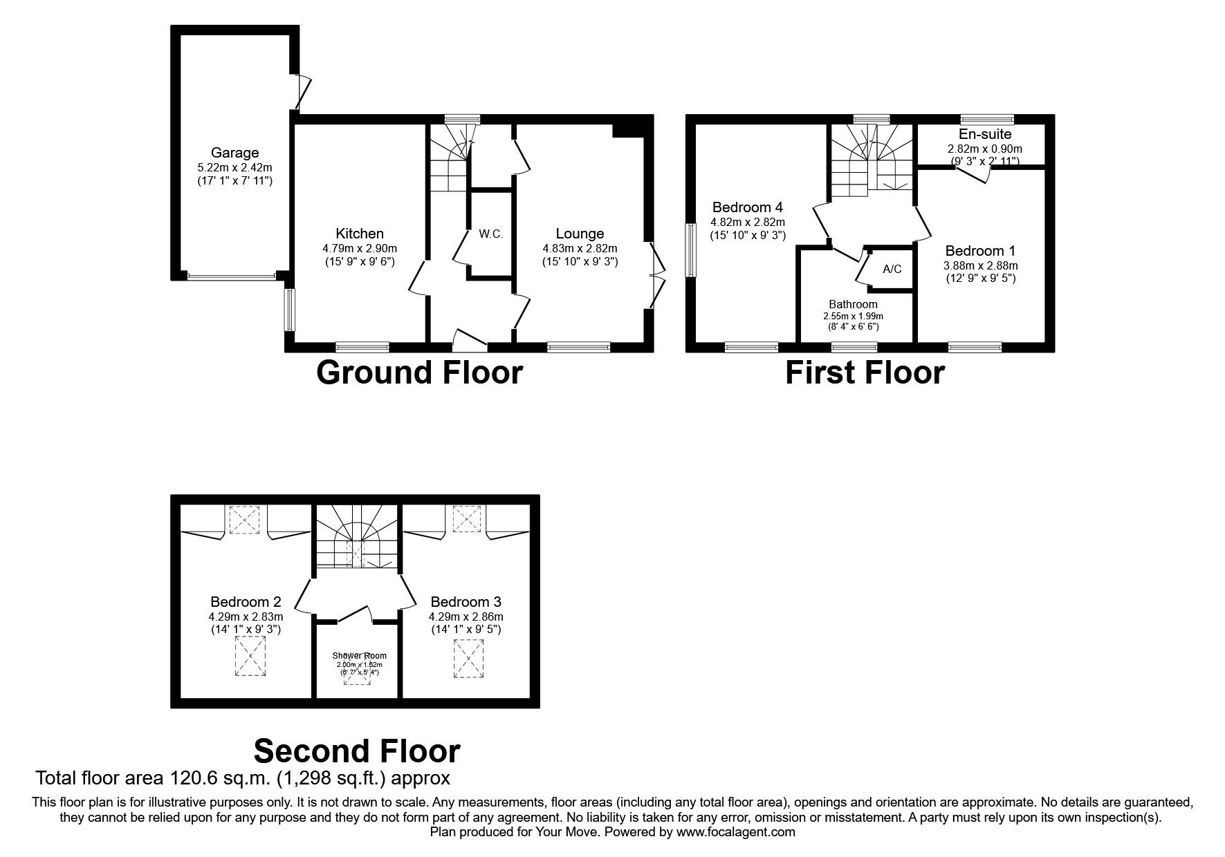 Floorplan of 4 bedroom Detached House to rent, Rosemary Road, Tipton, West Midlands, DY4