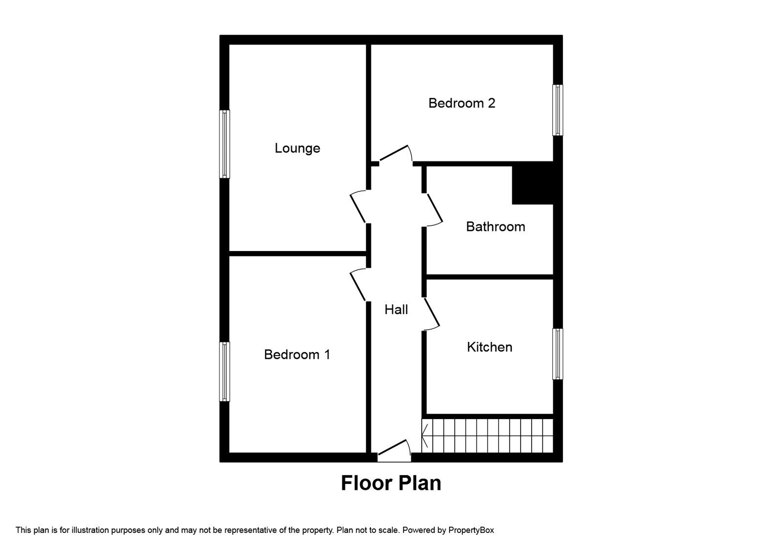 Floorplan of 2 bedroom  Flat to rent, Halesowen Road, Netherton, West Midlands, DY2
