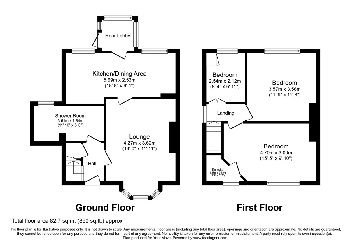Floorplan of 3 bedroom Semi Detached House to rent, Laurel Road, Dudley, West Midlands, DY1