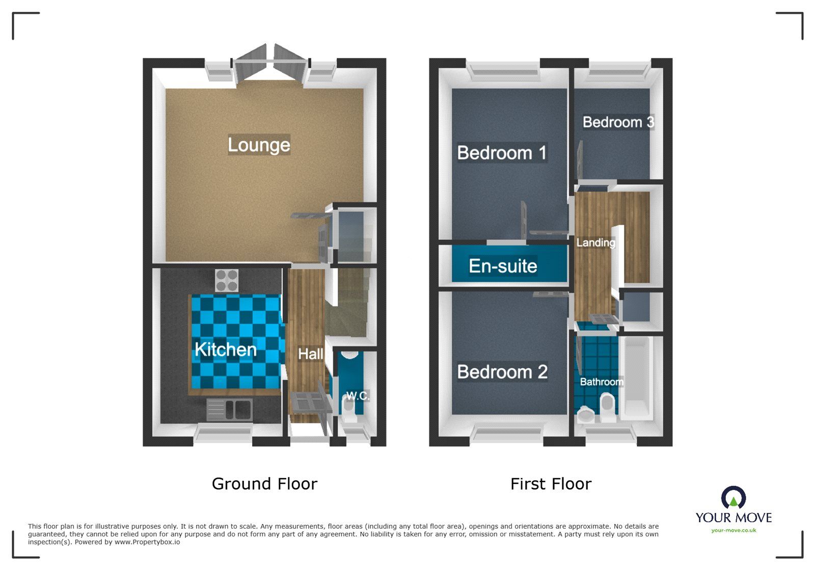 Floorplan of 3 bedroom End Terrace House to rent, Bottle Kiln Rise, Brierley Hill, West Midlands, DY5