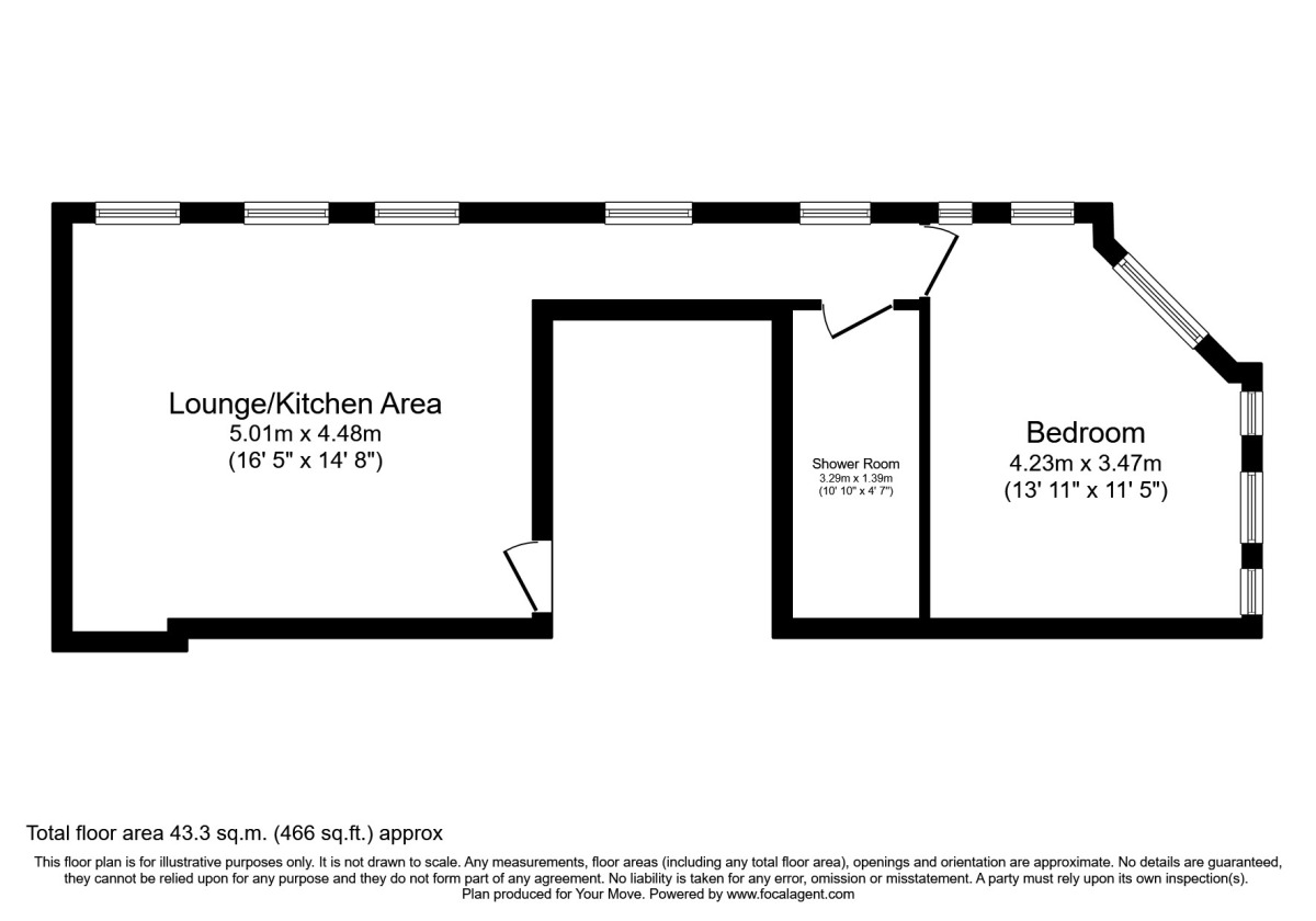 Floorplan of 1 bedroom  Flat to rent, New Street Chambers, New Street, West Midlands, DY1