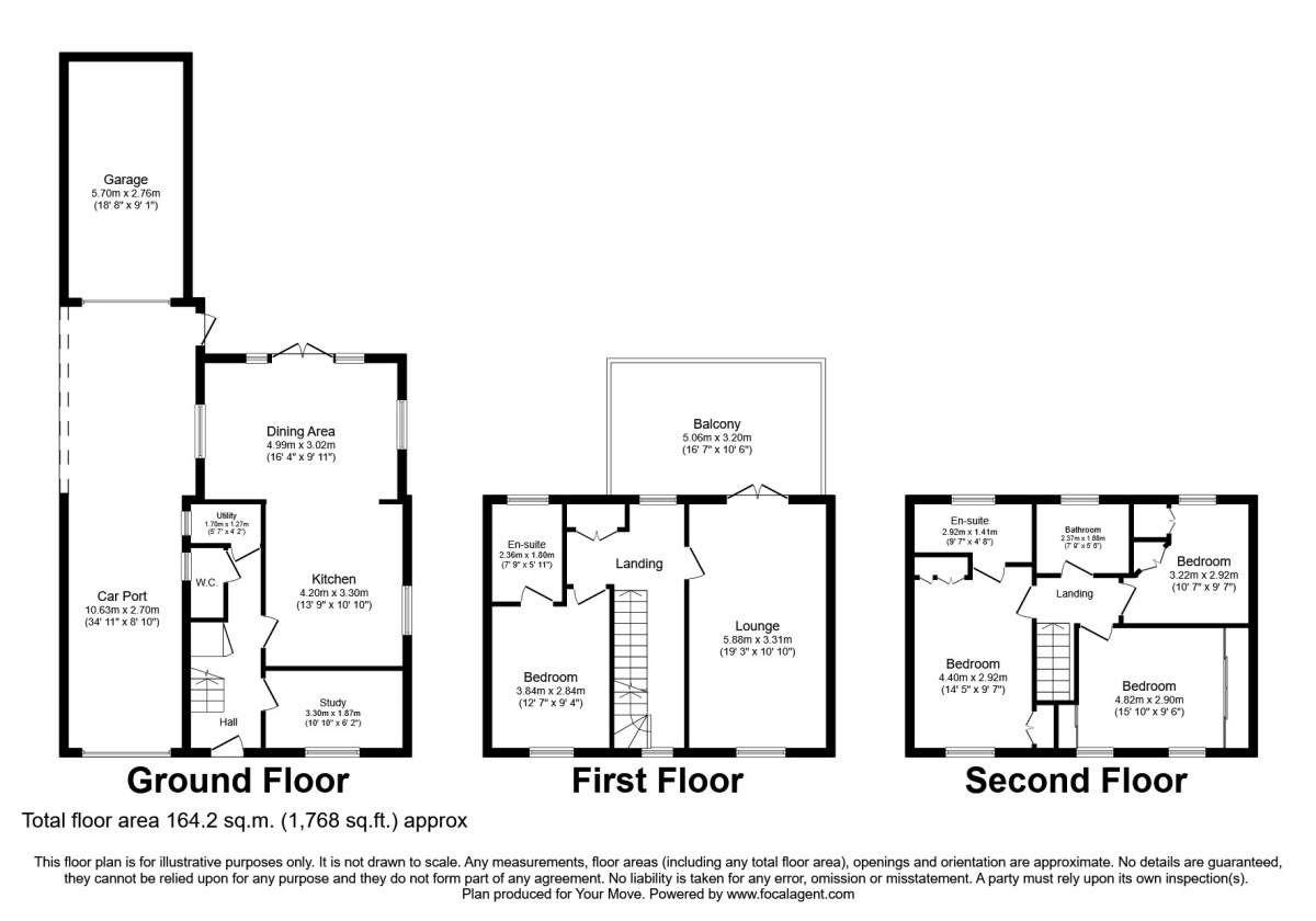 Floorplan of 4 bedroom Detached House to rent, Attingham Drive, Dudley, West Midlands, DY1