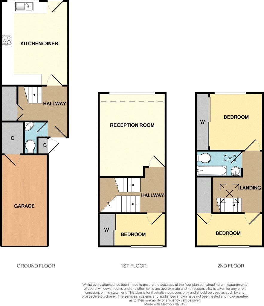 Floorplan of 3 bedroom Mid Terrace House to rent, Geach Street, Newtown, West Midlands, B19