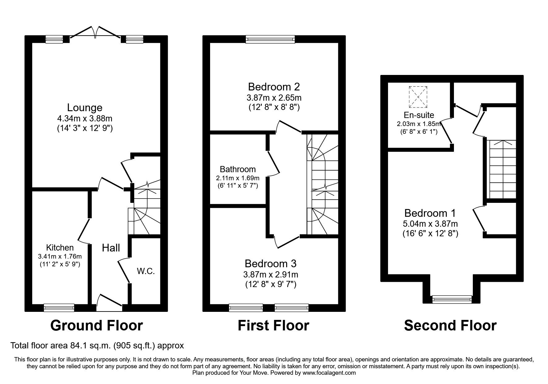 Floorplan of 3 bedroom Mid Terrace House to rent, Thursfield Road, Tipton, West Midlands, DY4