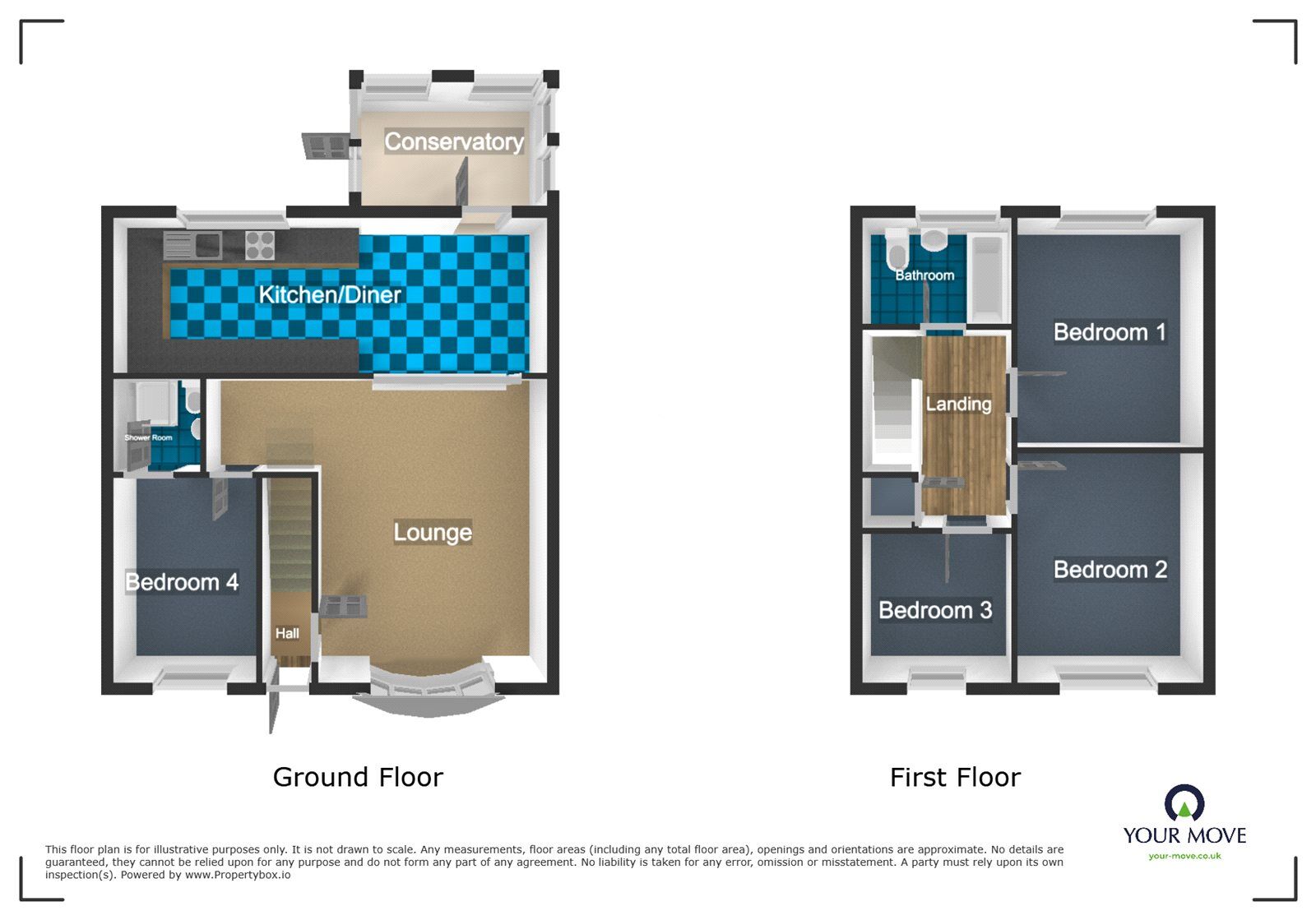 Floorplan of 4 bedroom Detached House to rent, Law Close, Tividale, West Midlands, B69