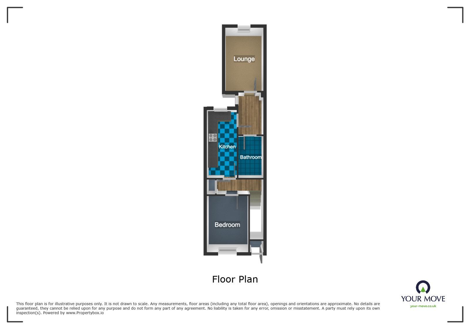 Floorplan of 1 bedroom Flat to rent, Long Lane, Halesowen, West Midlands, B62