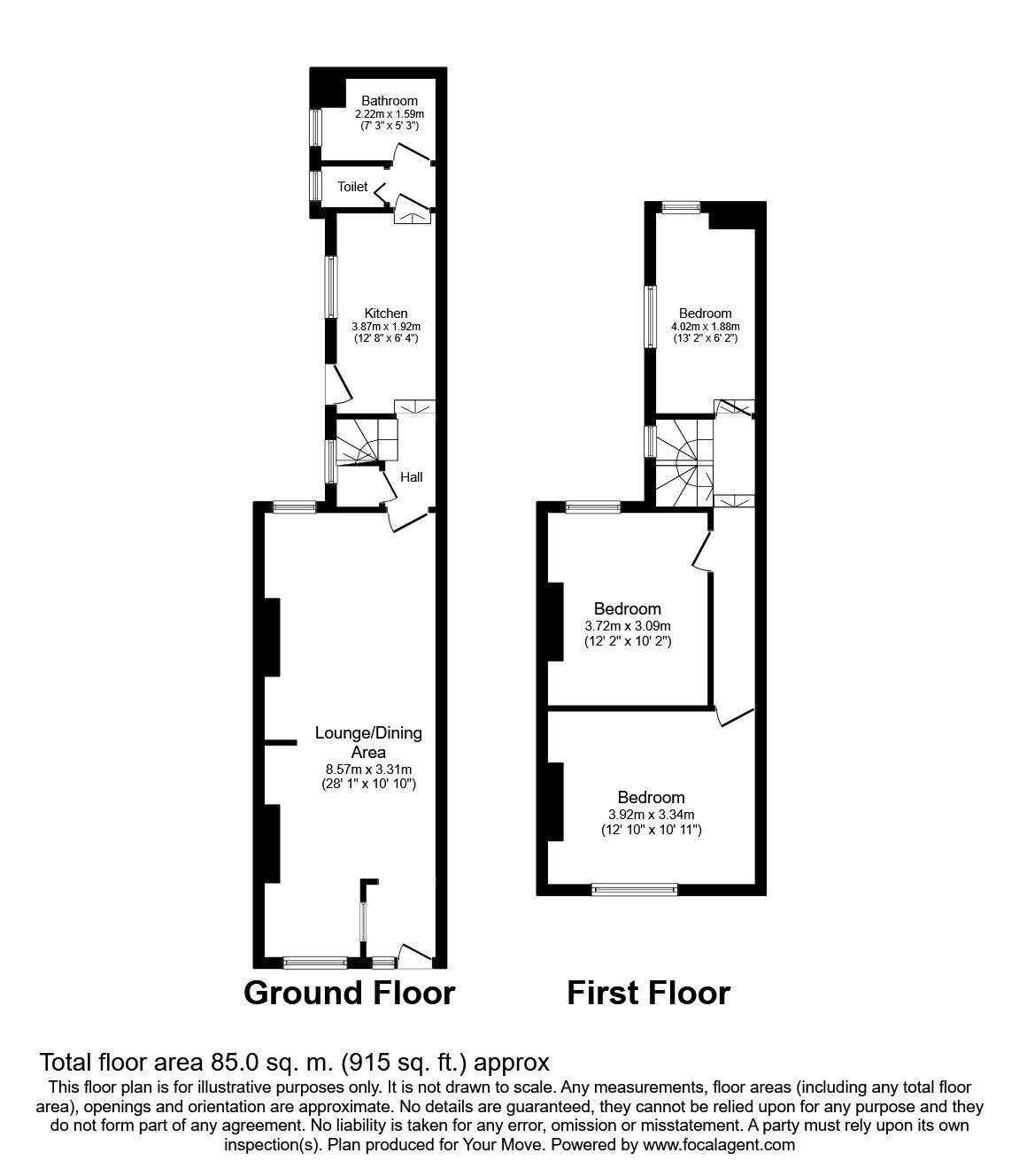 Floorplan of 3 bedroom Mid Terrace House for sale, Reginald Road, Smethwick, West Midlands, B67