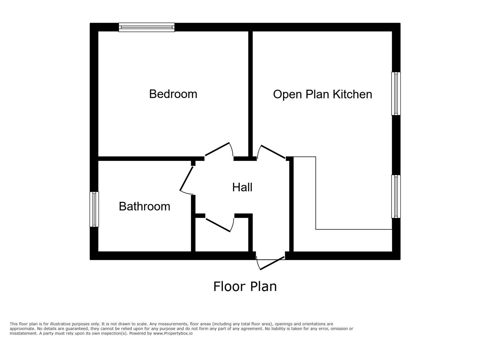 Floorplan of 1 bedroom  Flat to rent, Monins Avenue, Tipton, West Midlands, DY4