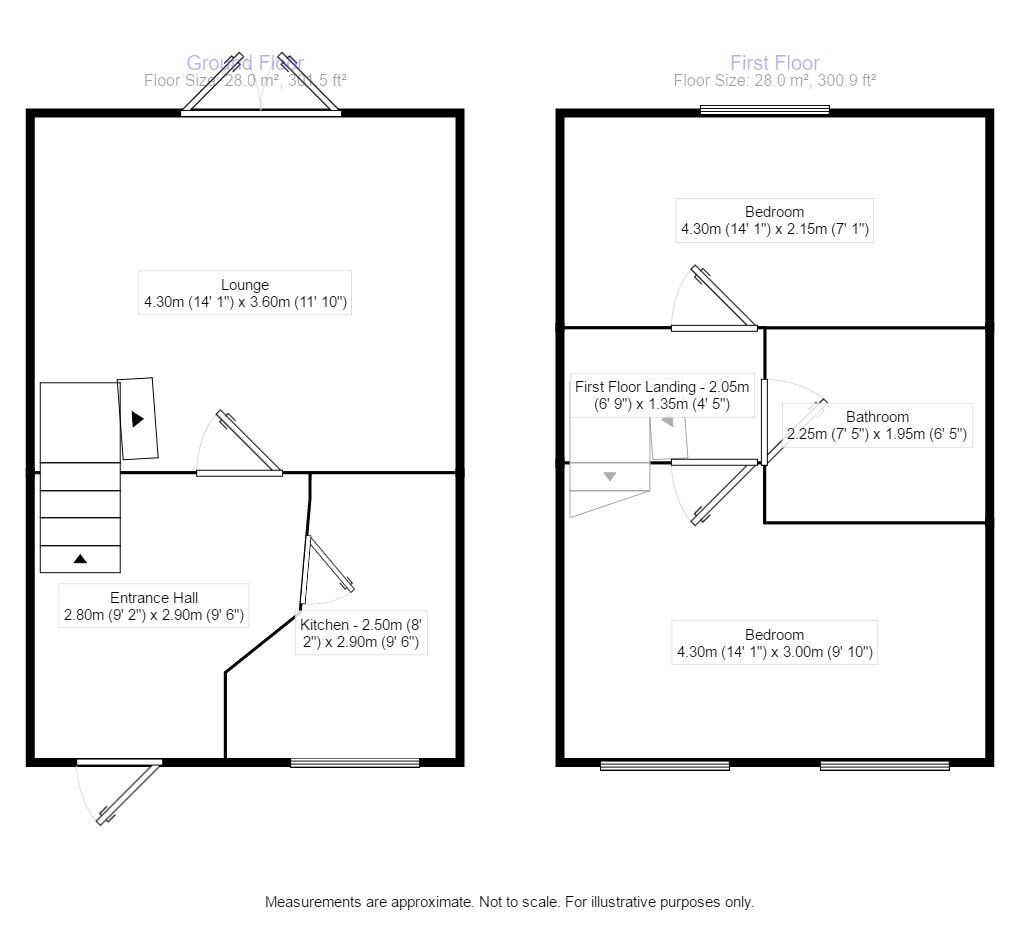 Floorplan of 2 bedroom Mid Terrace House to rent, St. Helens Avenue, Tipton, West Midlands, DY4