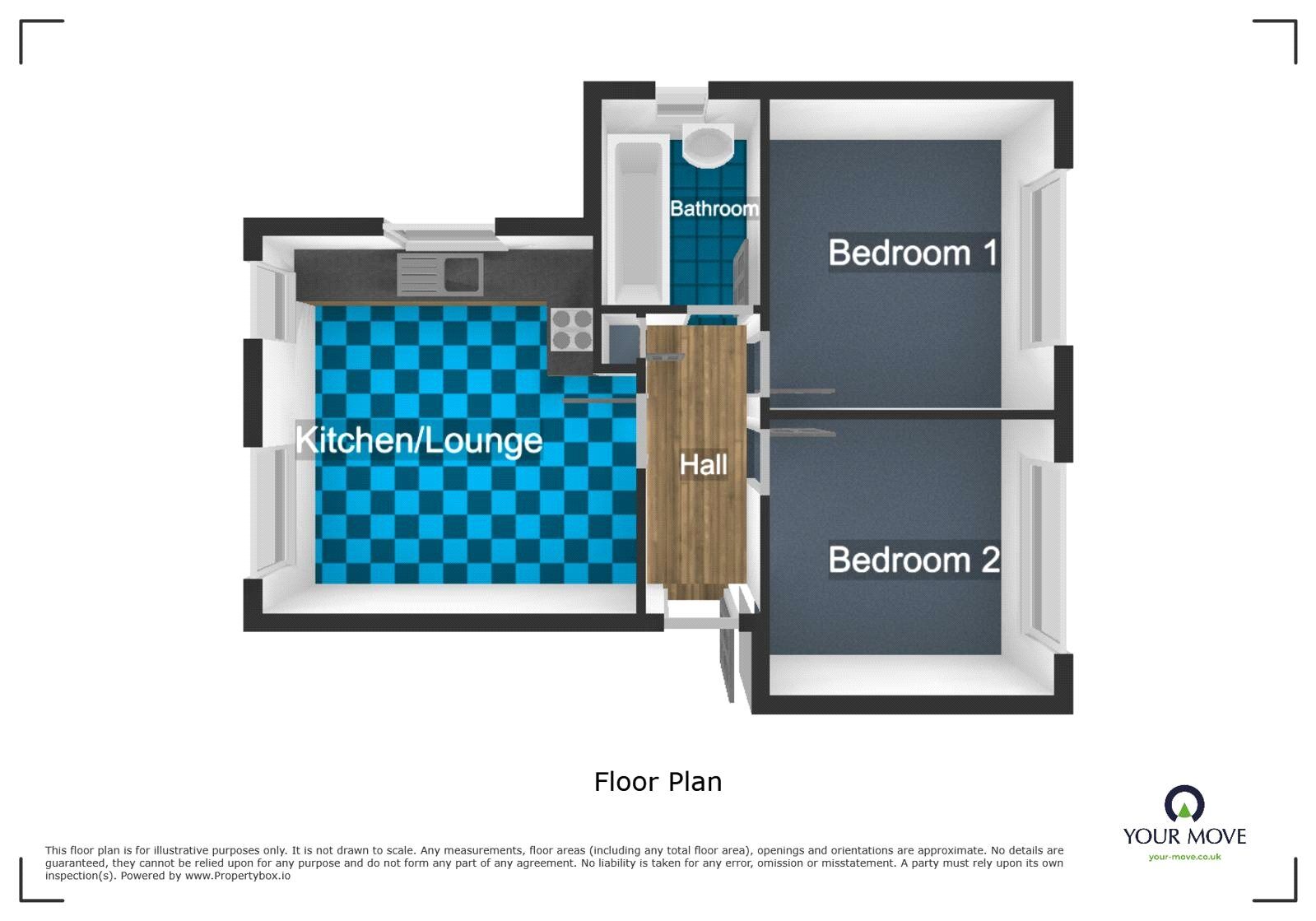 Floorplan of 2 bedroom Flat to rent, Dixons Green Road, Dudley, DY2