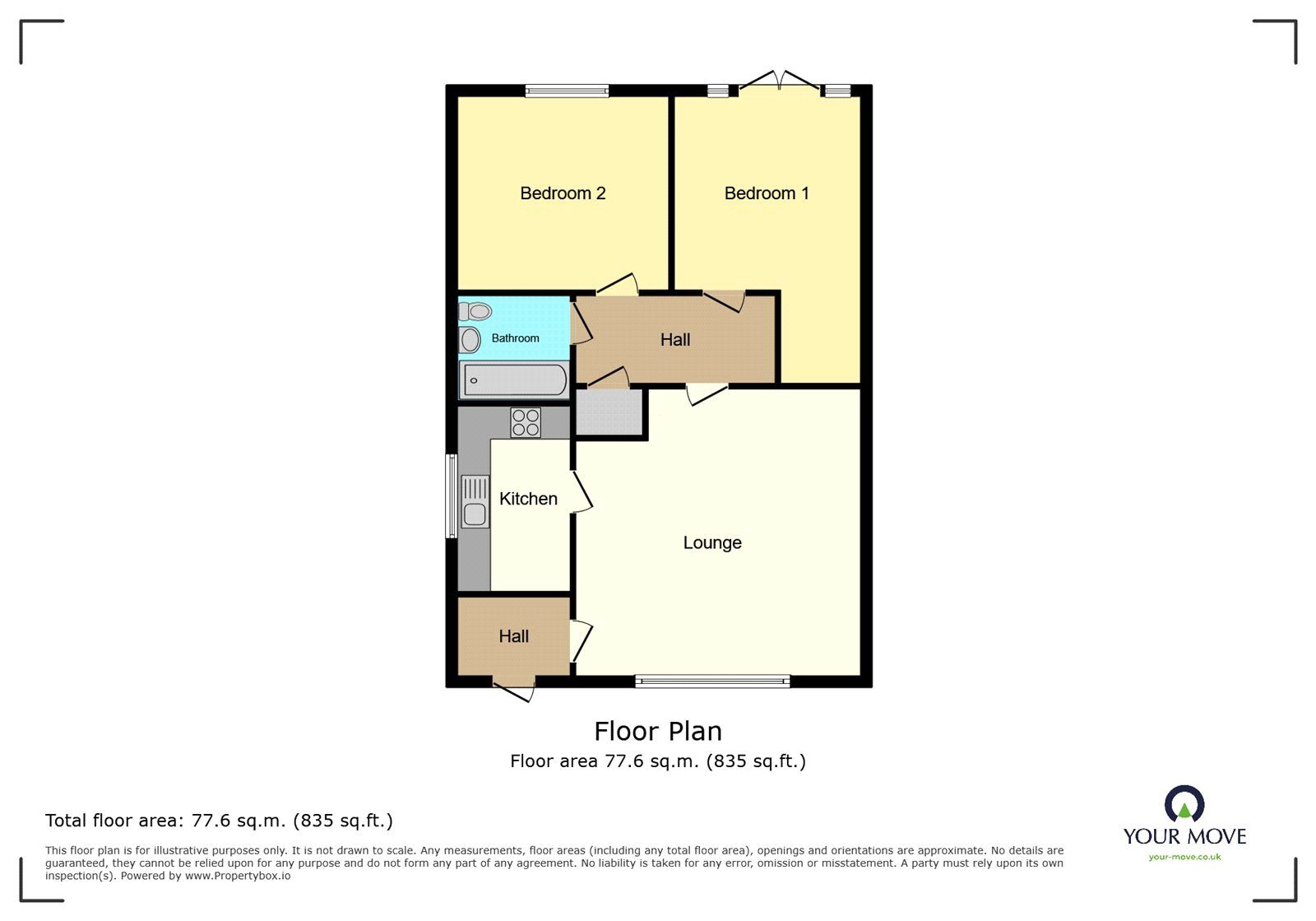 Floorplan of 2 bedroom Flat to rent, Dixons Green Road, Dudley, DY2