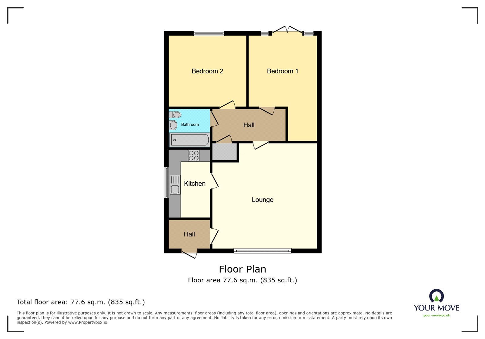 Floorplan of 2 bedroom  Flat to rent, Dixons Green Road, Dudley, DY2