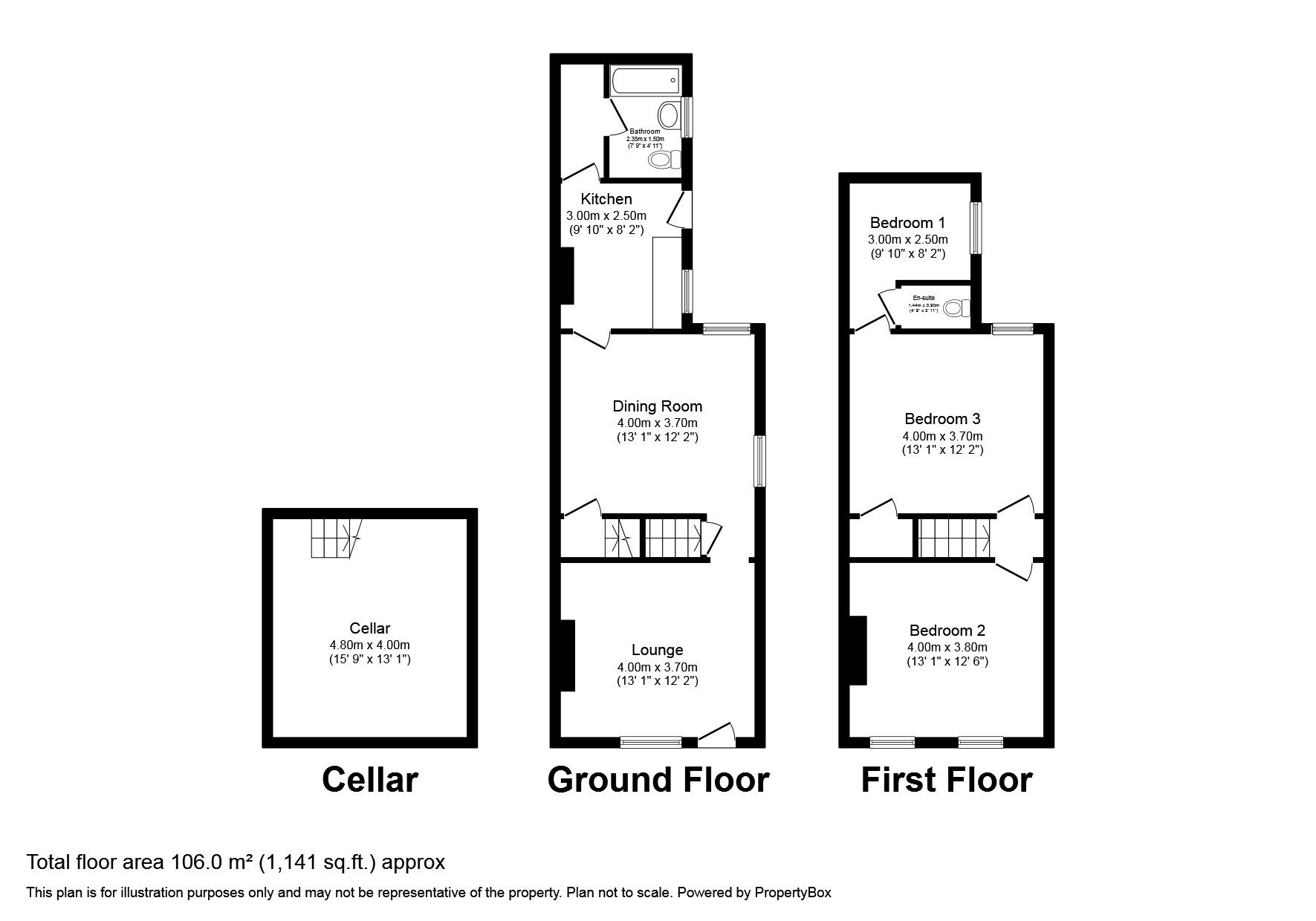 Floorplan of 3 bedroom Detached House for sale, Alma Street, Halesowen, West Midlands, B63
