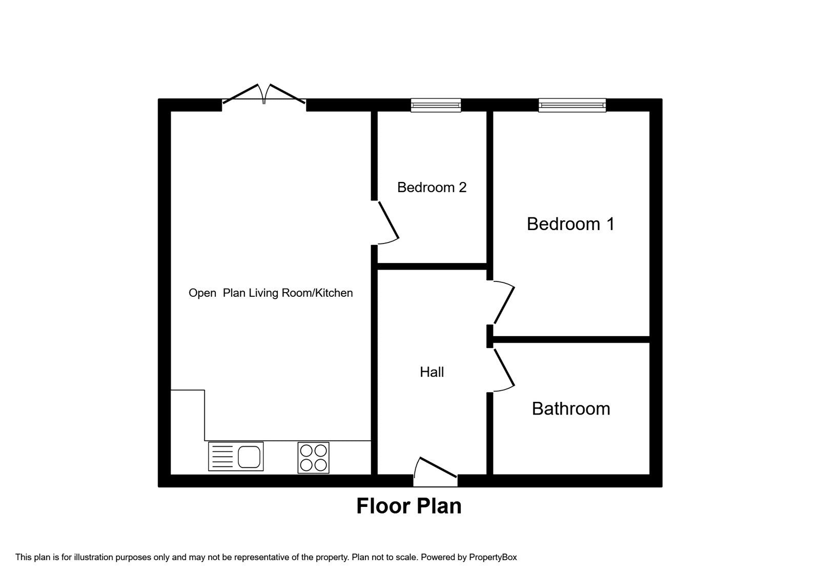 Floorplan of 2 bedroom Flat to rent, Southgate Way, Dudley, West Midlands, DY1