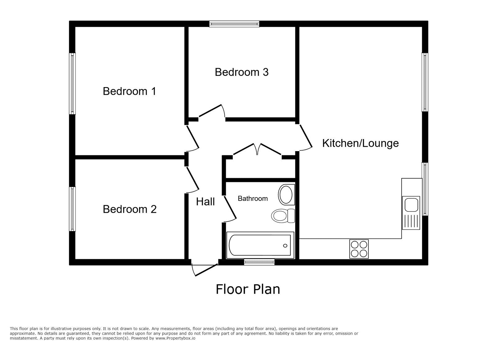 Floorplan of 3 bedroom Detached Bungalow to rent, Collingwood Road, Wolverhampton, West Midlands, WV10