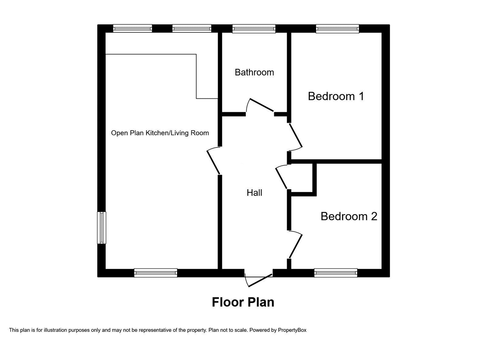 Floorplan of 2 bedroom  Flat to rent, Cooksey Gardens, Halesowen Road, West Midlands, B64