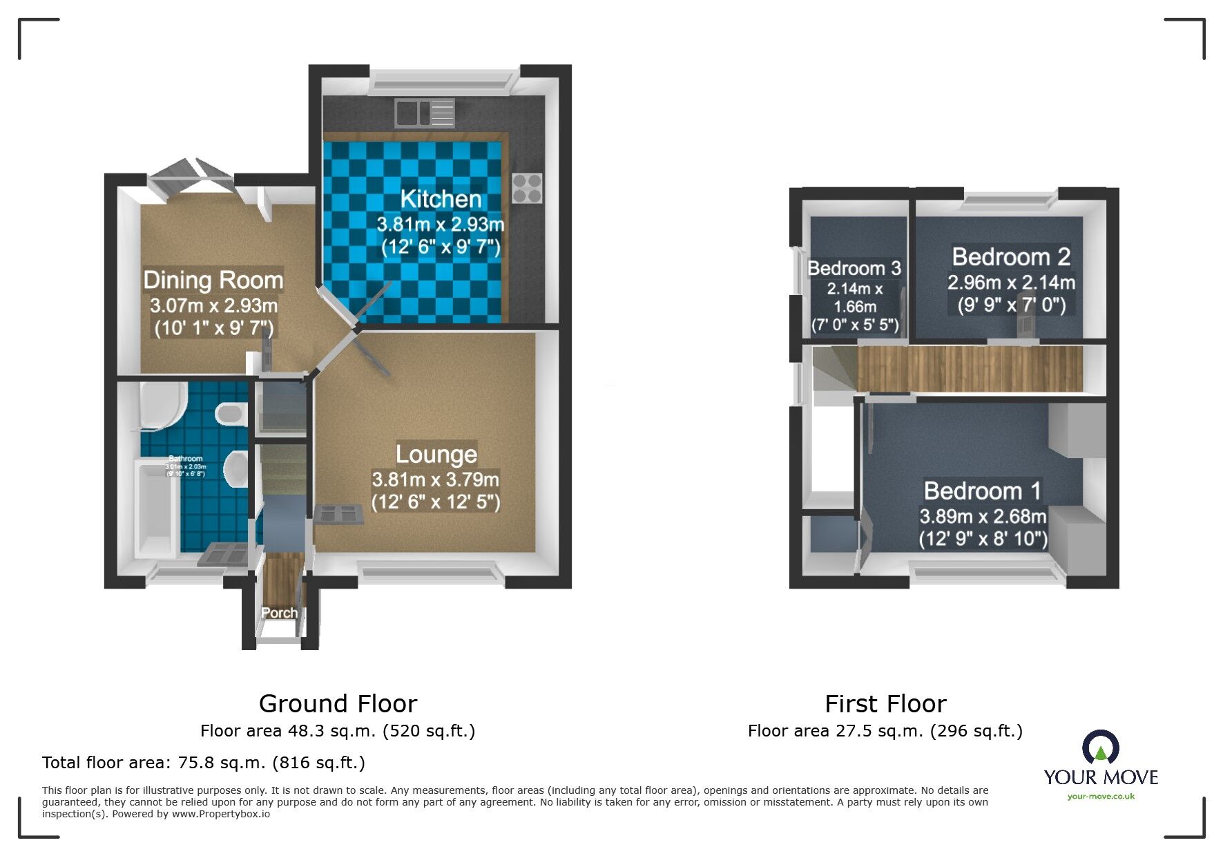Floorplan of 3 bedroom Semi Detached House for sale, York Road, Dudley, West Midlands, DY2
