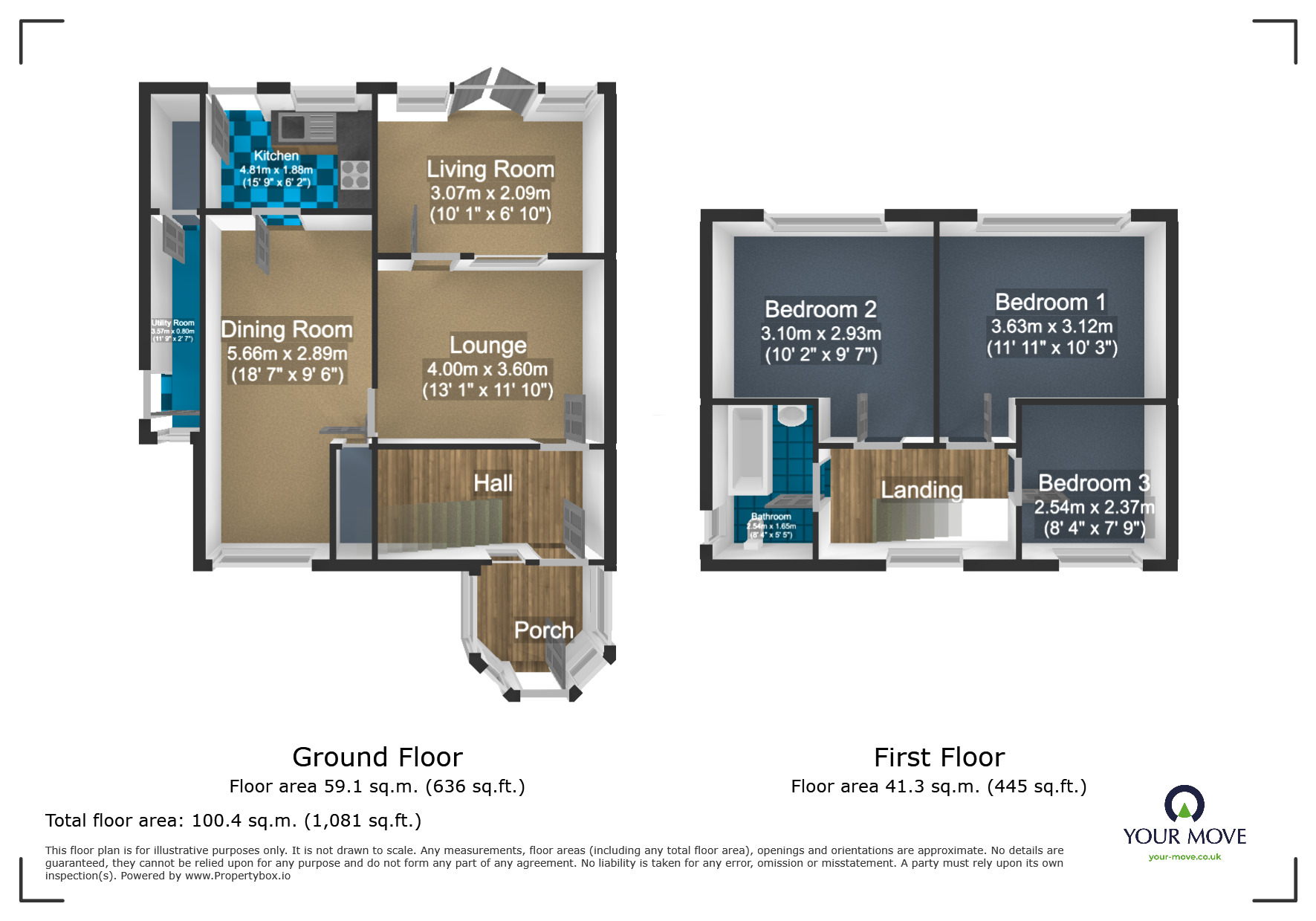 Floorplan of 3 bedroom Semi Detached House for sale, Wheatsheaf Road, Tividale, West Midlands, B69