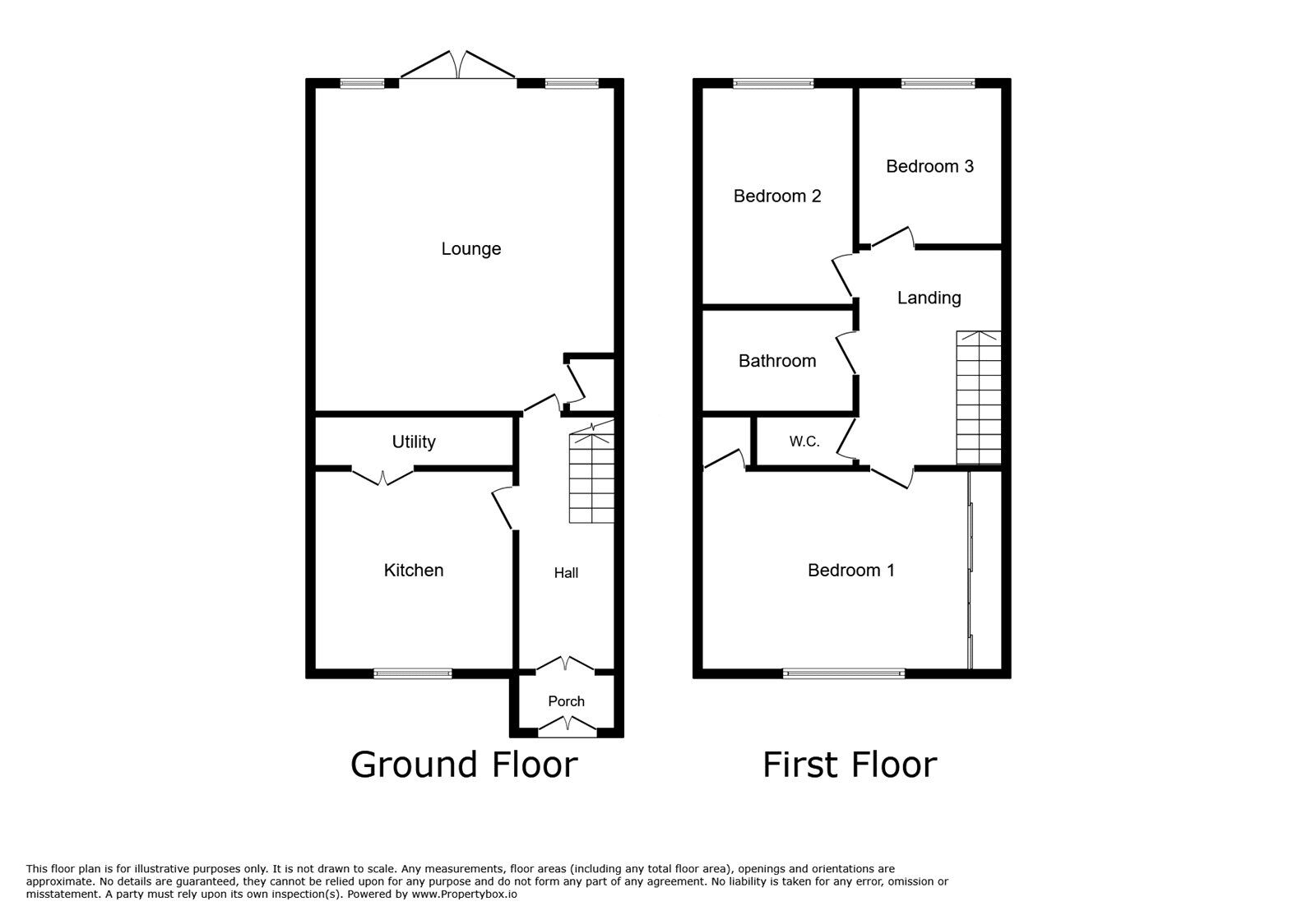 Floorplan of 3 bedroom Mid Terrace House to rent, Beechfield Close, Halesowen, West Midlands, B62