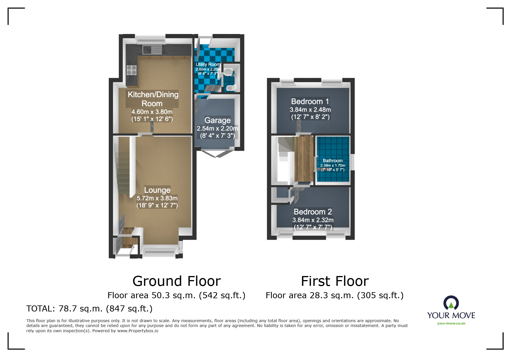 Floorplan of 2 bedroom Semi Detached House for sale, Whinberry Rise, Gornal Wood, Brierley Hill, DY5
