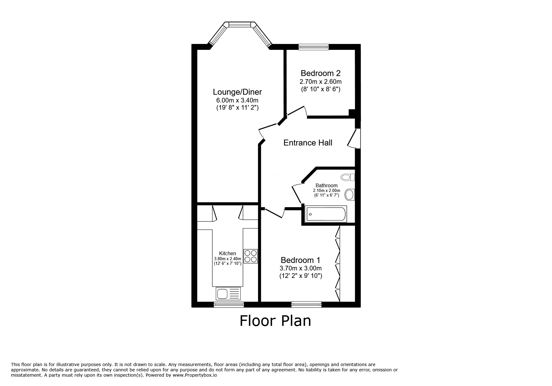 Floorplan of 2 bedroom  Flat for sale, Goodrich Mews, Dudley, West Midlands, DY3