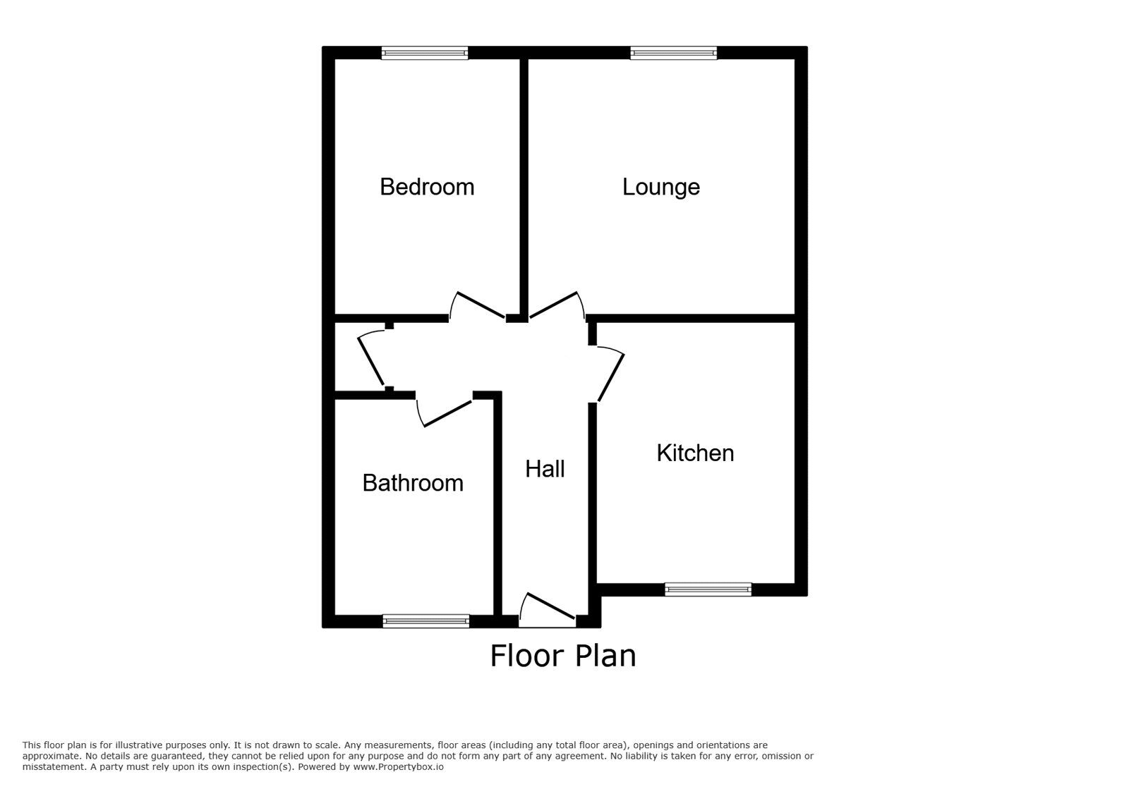 Floorplan of 1 bedroom  Flat to rent, Monins Avenue, Tipton, West Midlands, DY4