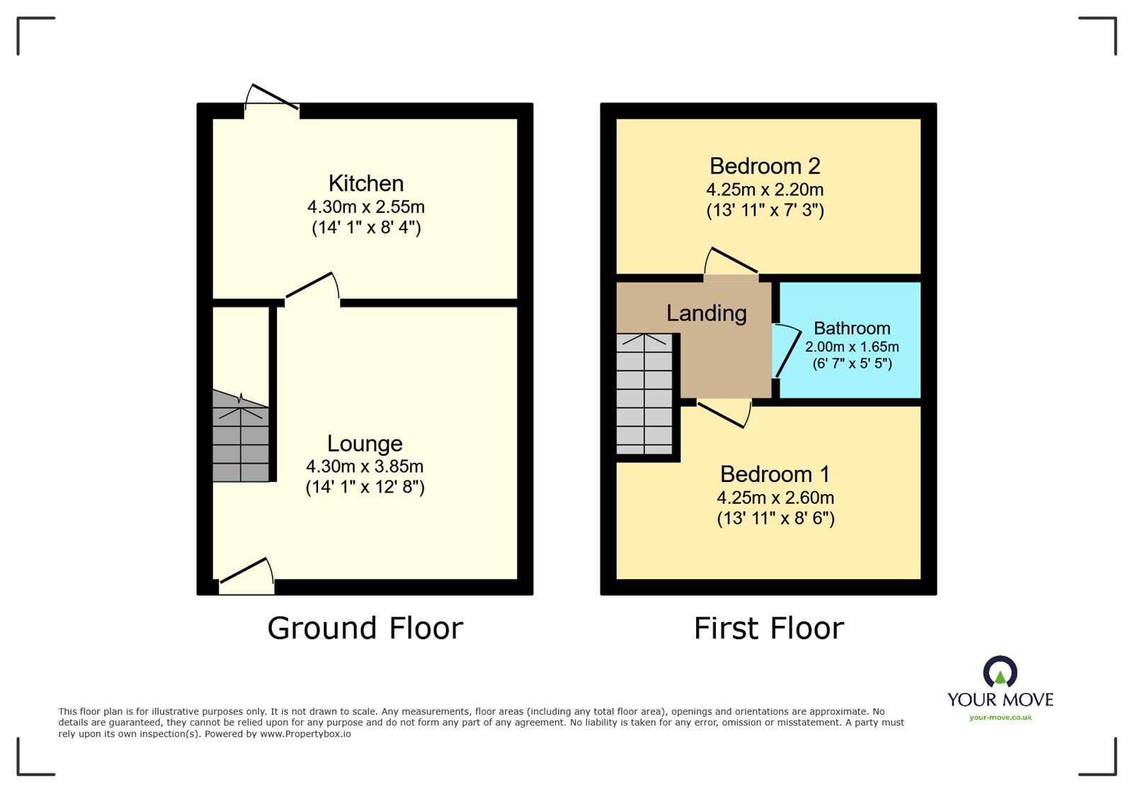 Floorplan of 2 bedroom House to rent, Woolpack Close, Rowley Regis, West Midlands, B65