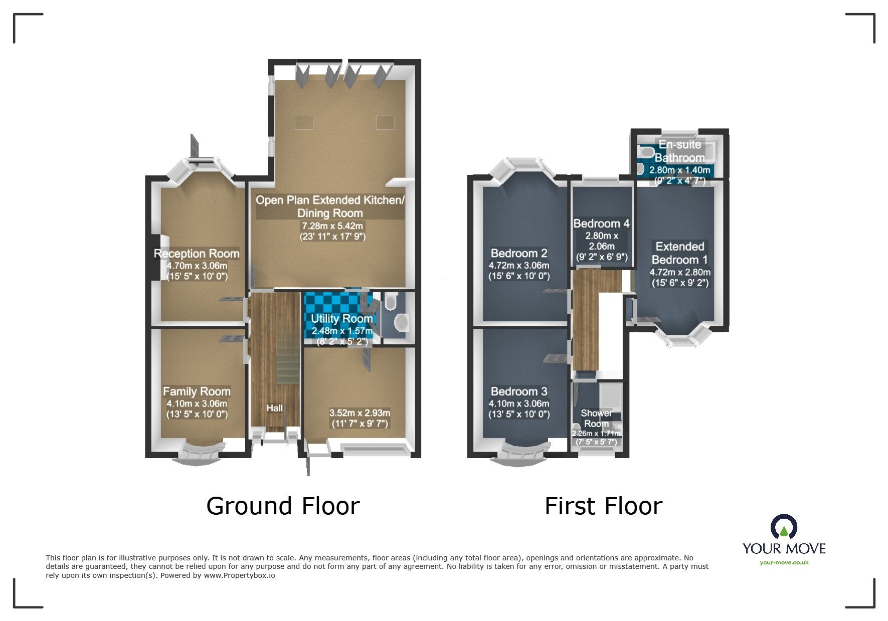 Floorplan of 4 bedroom Semi Detached House for sale, The Broadway, Dudley, West Midlands, DY1