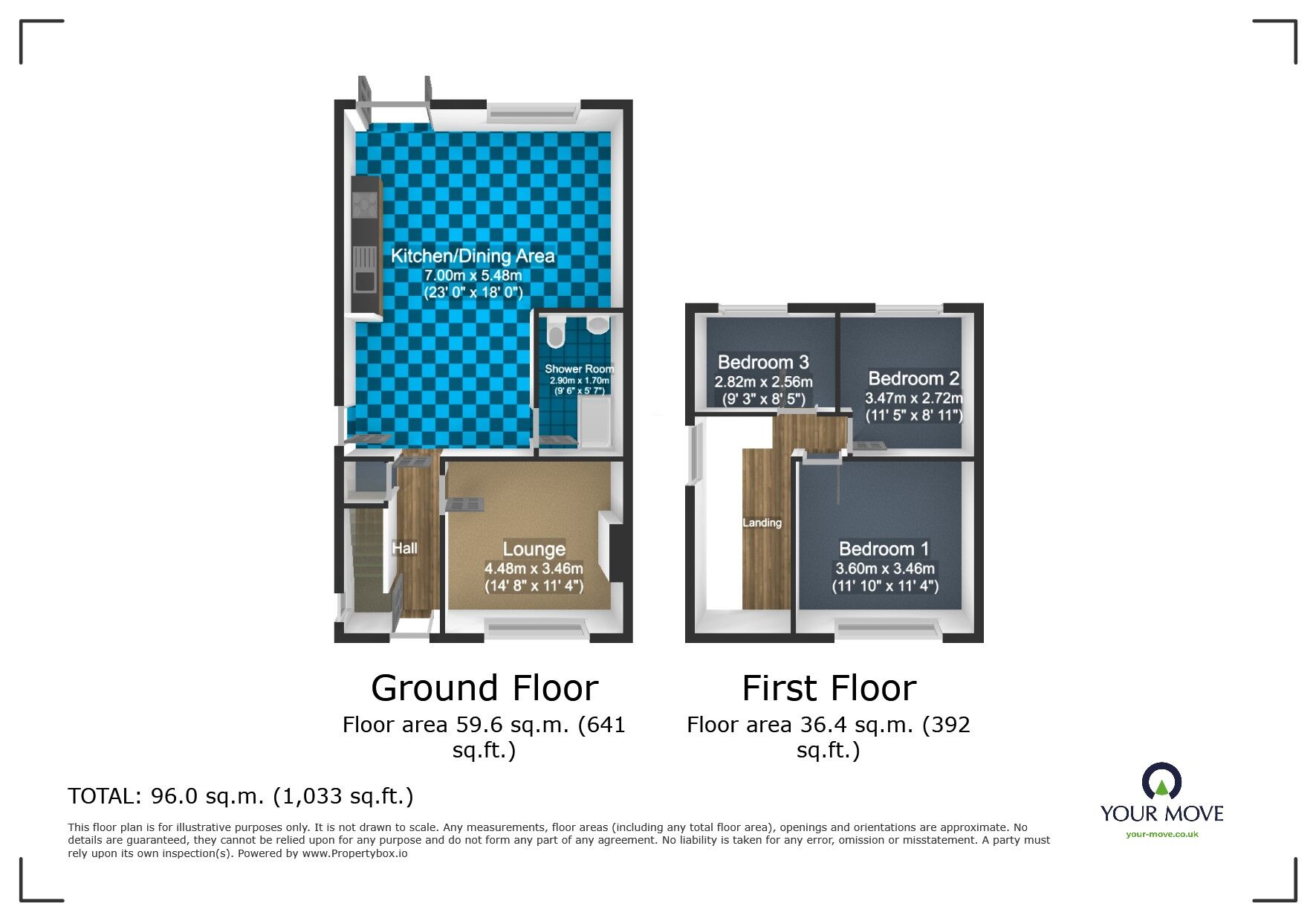 Floorplan of 3 bedroom Semi Detached House for sale, Canterbury Road, West Bromwich, West Midlands, B71