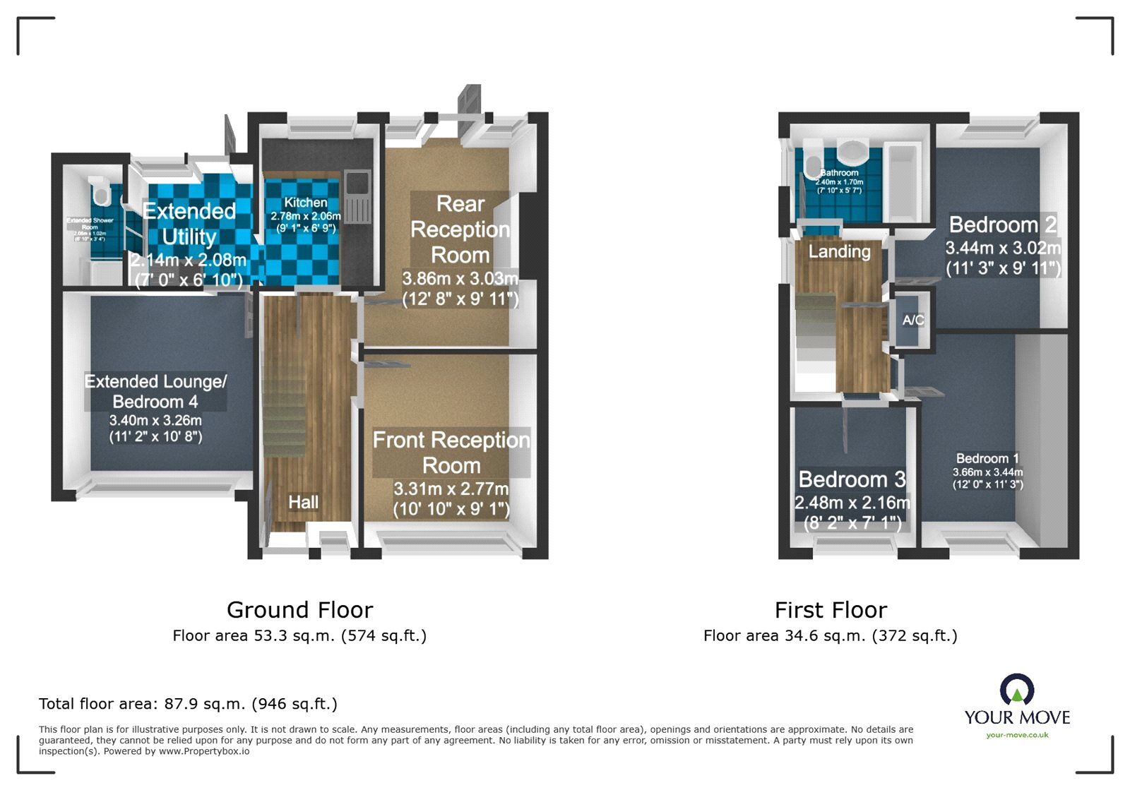 Floorplan of 3 bedroom Semi Detached House for sale, Albert Street, Tipton, West Midlands, DY4