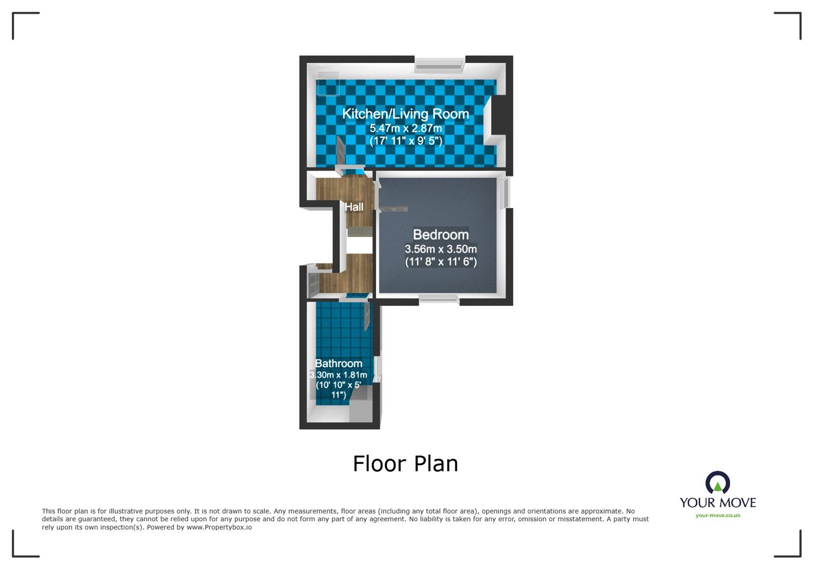 Floorplan of 1 bedroom Flat to rent, Selwyn Road, Birmingham, West Midlands, B16