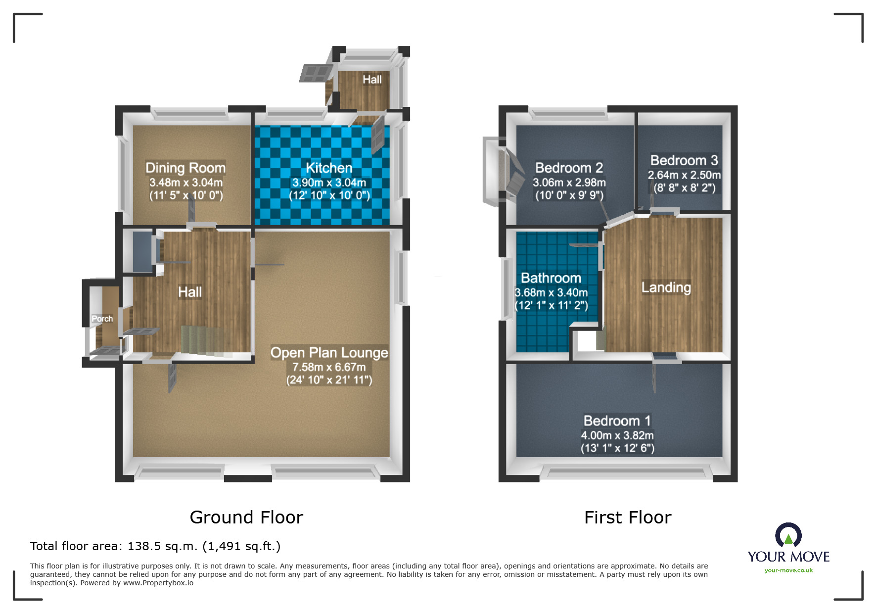 Floorplan of 3 bedroom Detached House for sale, Himley Road, Gornal Wood, West Midlands, DY3