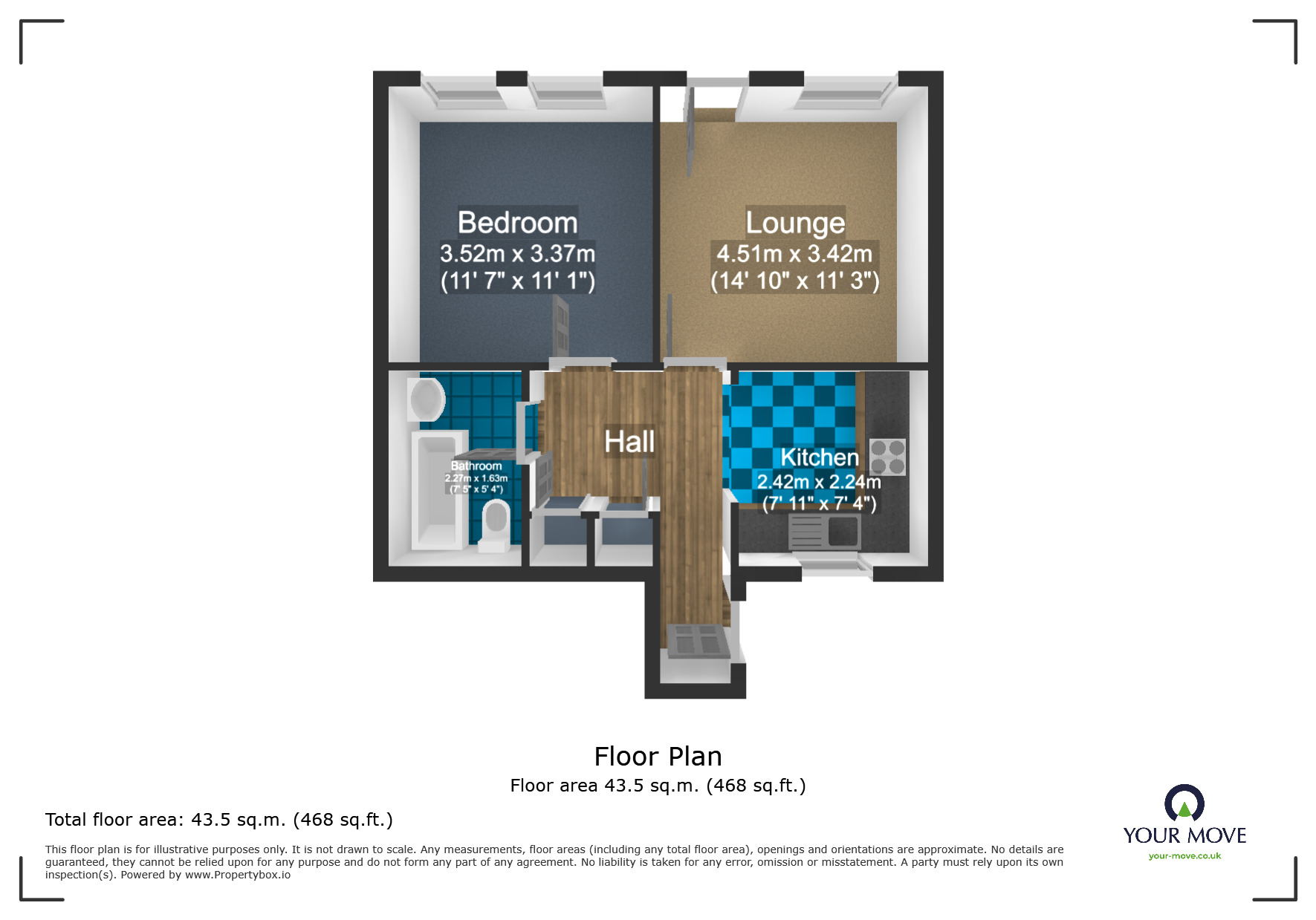 Floorplan of 1 bedroom Flat for sale, Hodgetts Close, West Midlands, B67