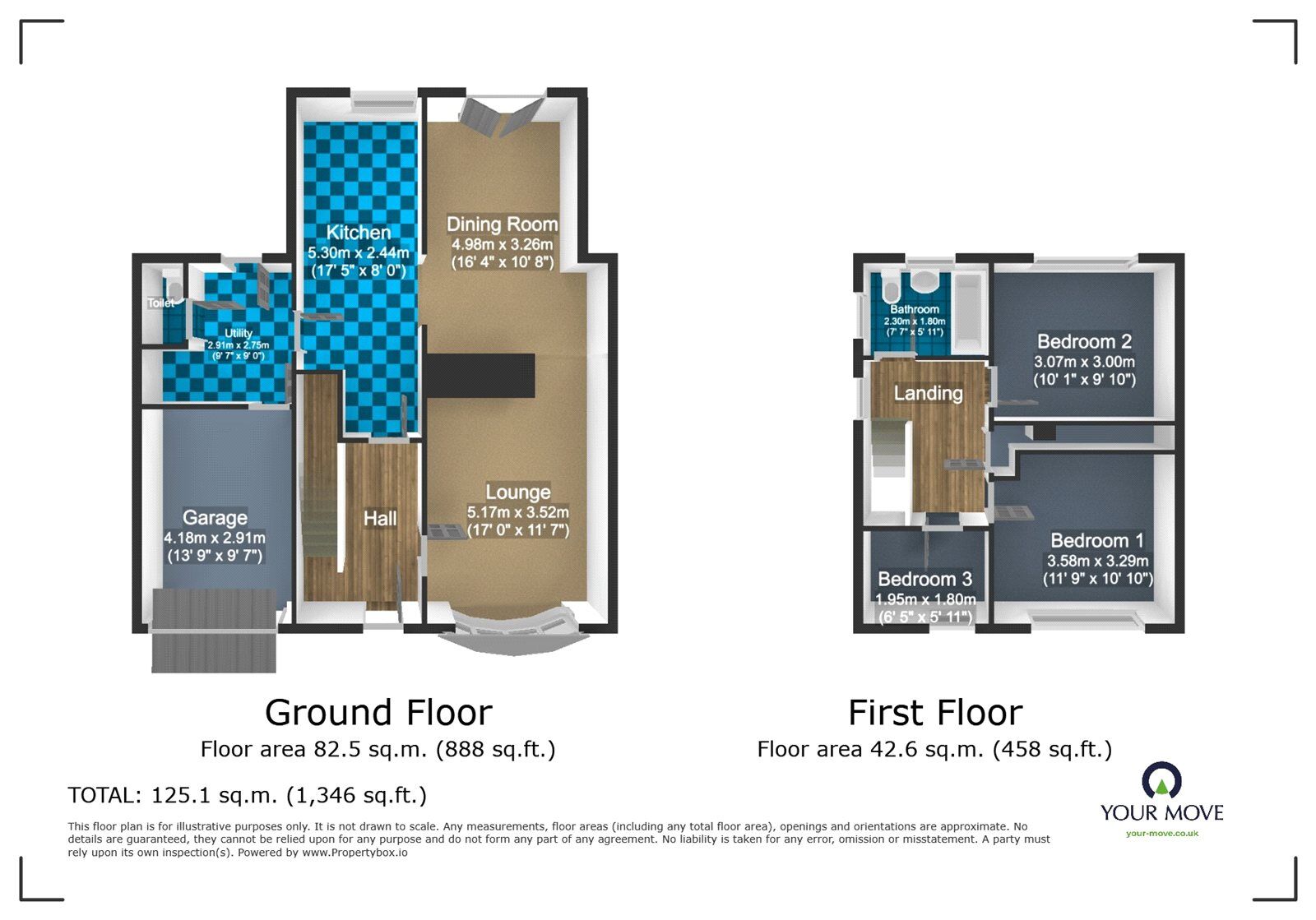 Floorplan of 3 bedroom Semi Detached House for sale, Silverthorne Avenue, Tipton, West Midlands, DY4