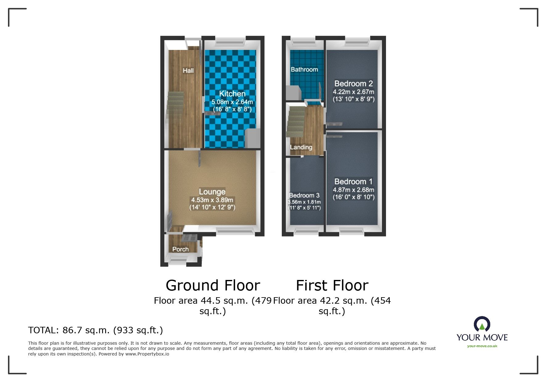 Floorplan of 3 bedroom Mid Terrace House for sale, Bromley Lane, Kingswinford, West Midlands, DY6