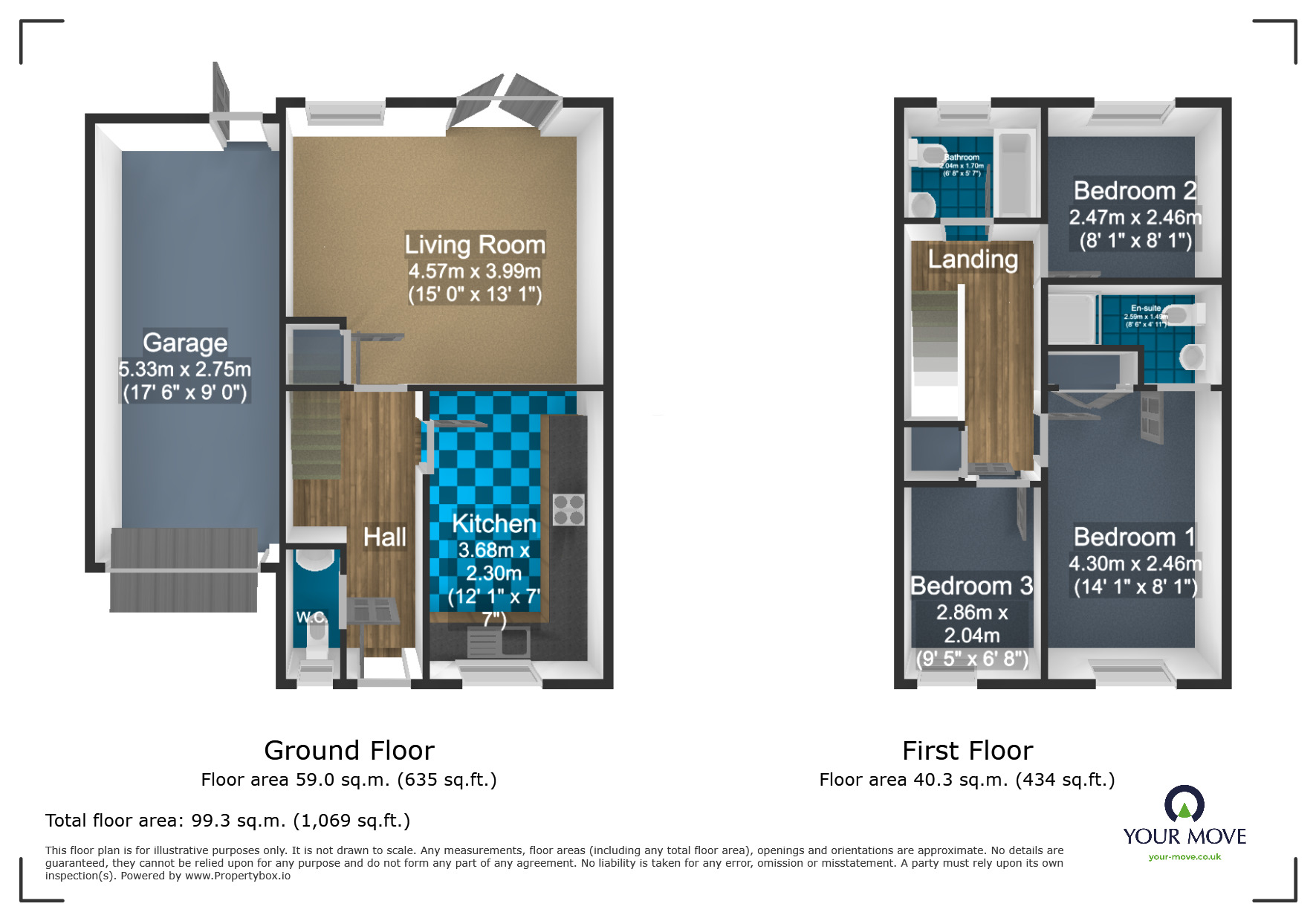 Floorplan of 3 bedroom Semi Detached House for sale, York Crescent, West Bromwich, West Midlands, B70