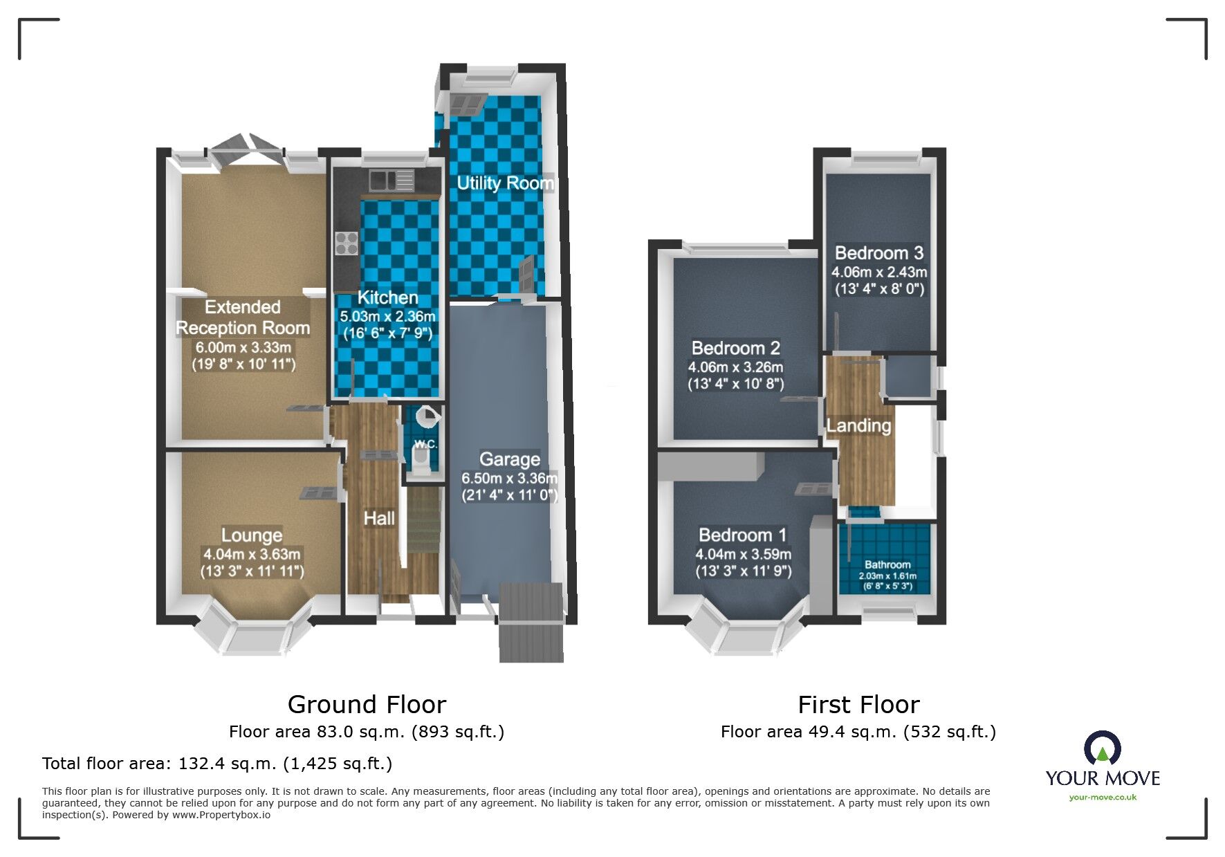 Floorplan of 3 bedroom Detached House for sale, Gervase Drive, Dudley, West Midlands, DY1