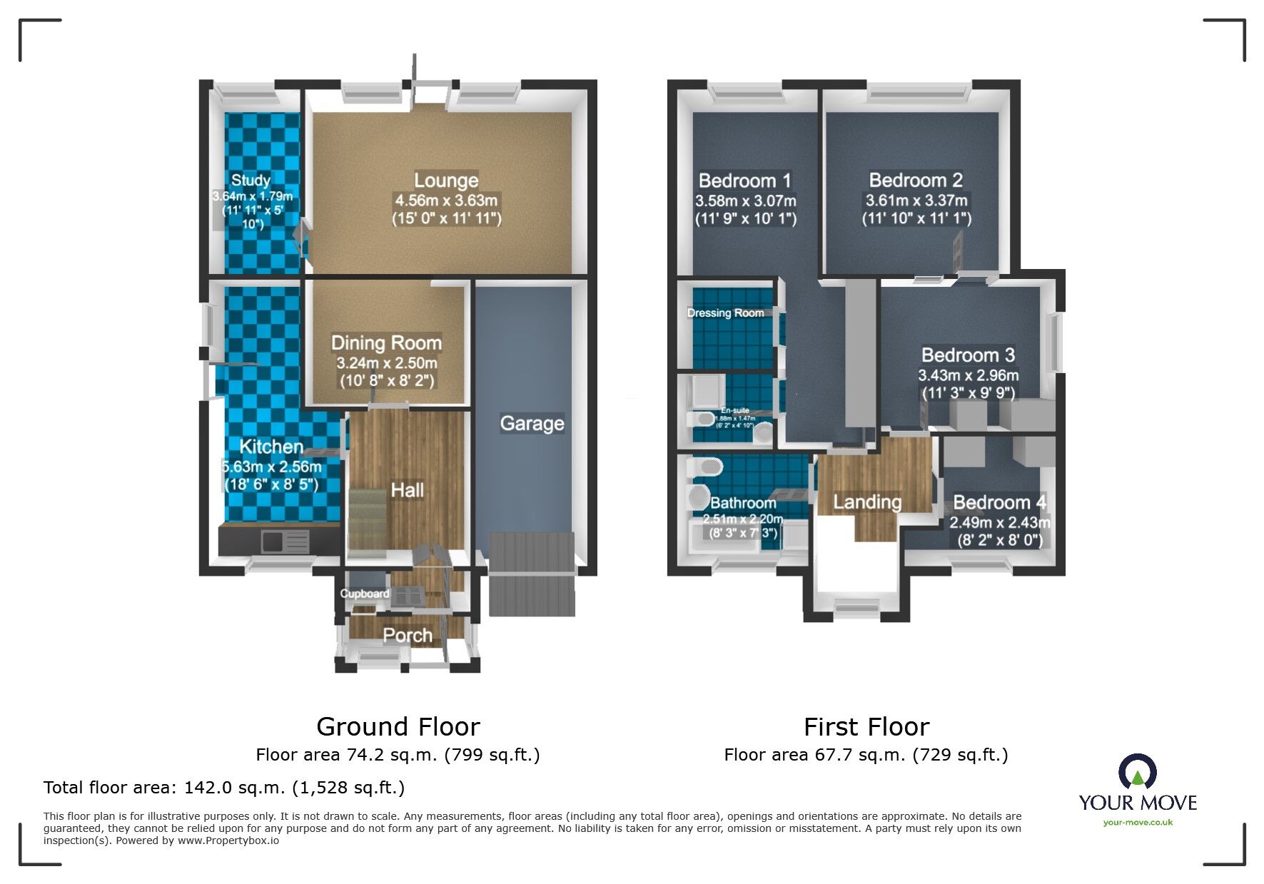 Floorplan of 4 bedroom Detached House for sale, Elizabeth Grove, Oakham, West Midlands, DY2