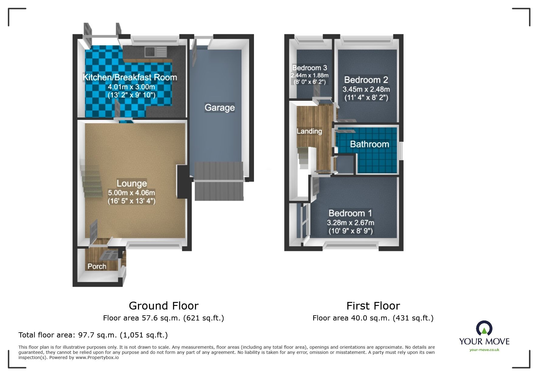 Floorplan of 3 bedroom Semi Detached House for sale, Hern Road, Brierley Hill, West Midlands, DY5