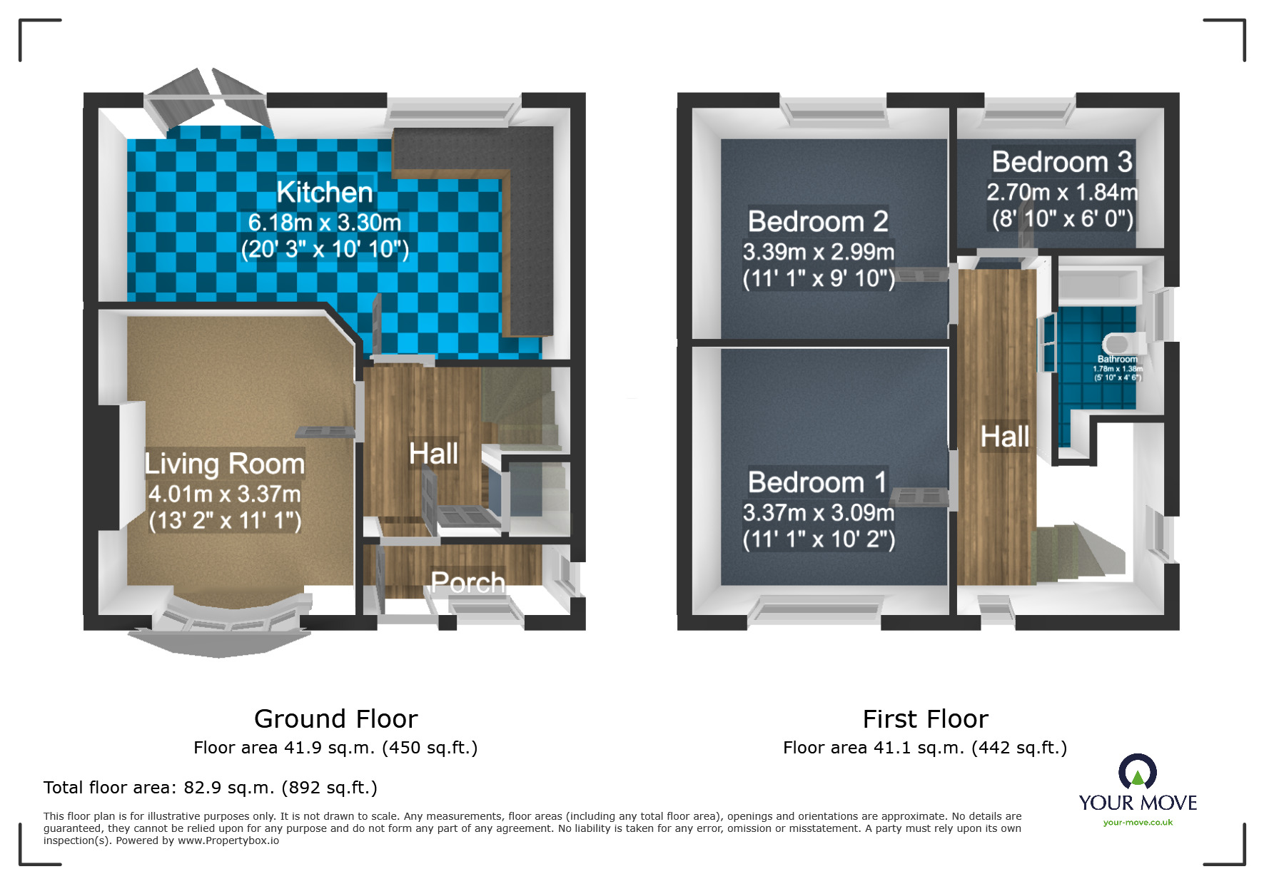 Floorplan of 3 bedroom Semi Detached House for sale, Parsons Hill, Oldbury, West Midlands, B68