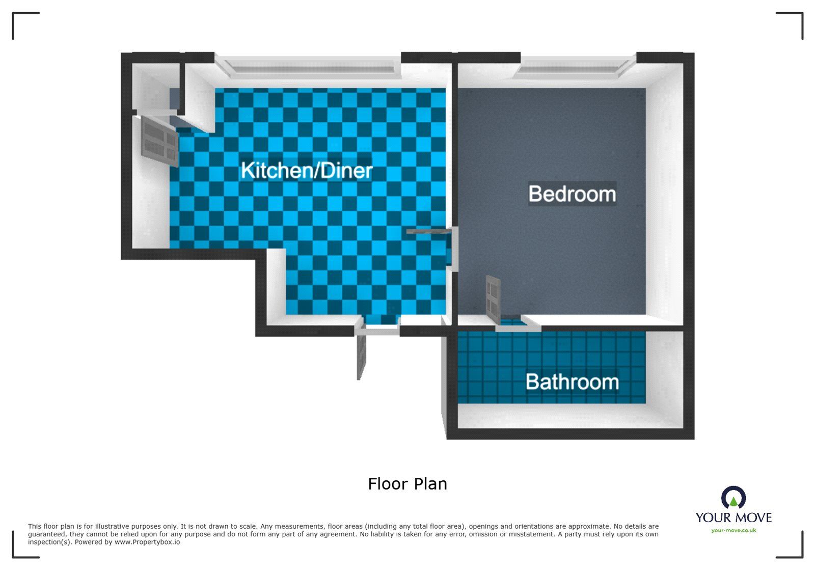 Floorplan of 1 bedroom  Flat to rent, Mill Street, Kidderminster, Worcestershire, DY11
