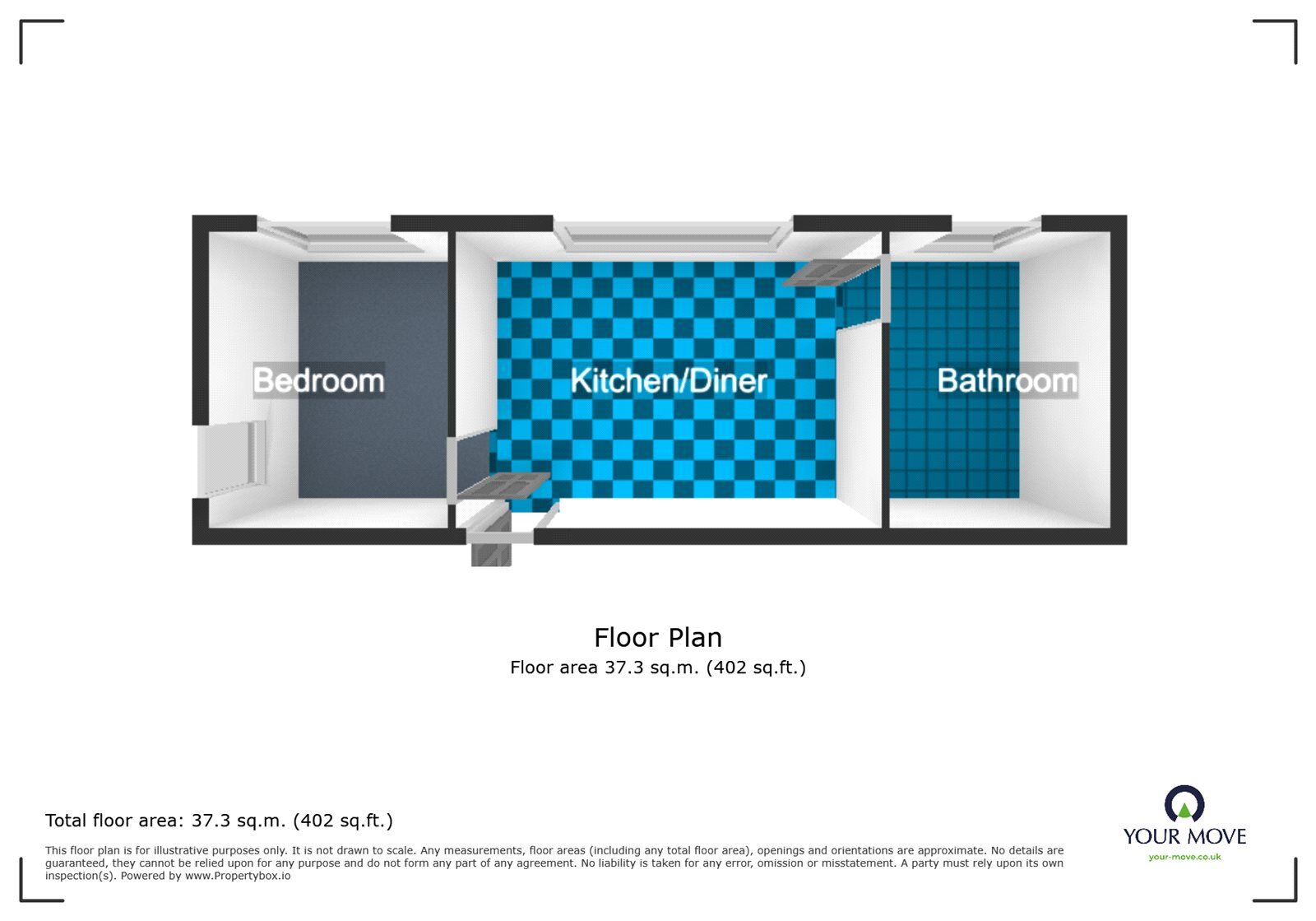 Floorplan of 1 bedroom  Flat to rent, Mill Street, Kidderminster, Worcestershire, DY11