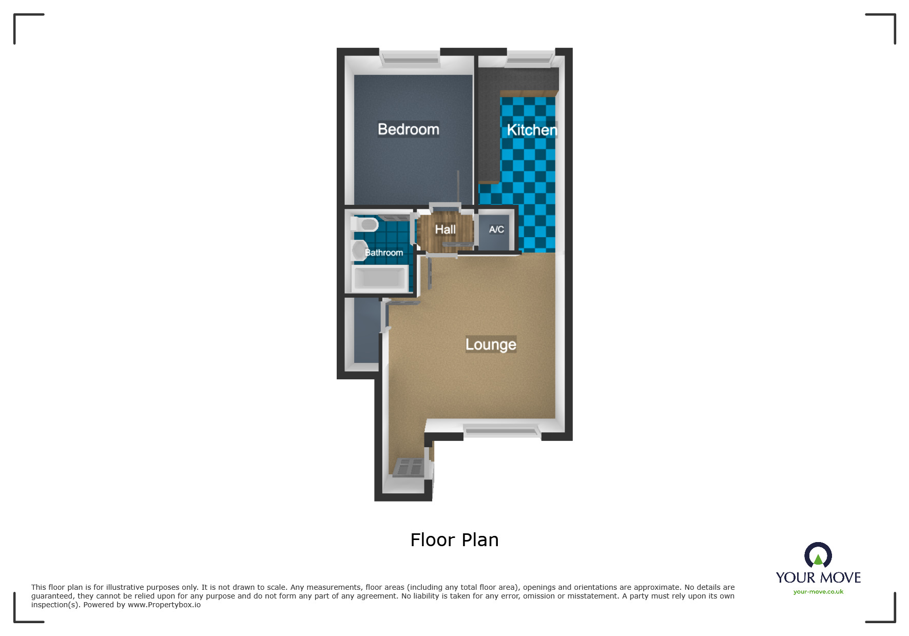 Floorplan of 1 bedroom  Flat for sale, Anita Avenue, Tipton, West Midlands, DY4